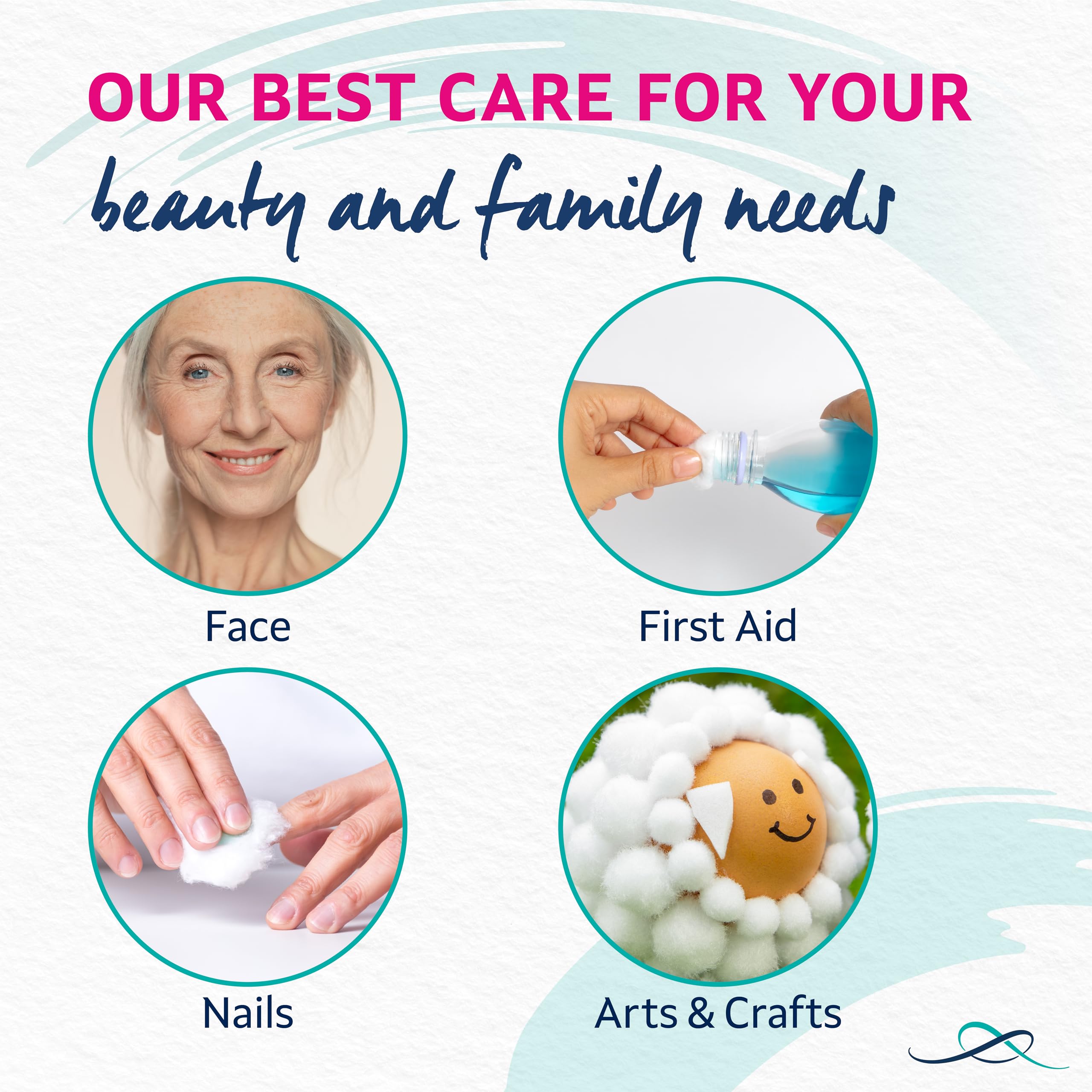 Lil-Lets Cotton Wool Balls - 100% Pure Organic Cotton, 100 Count 3