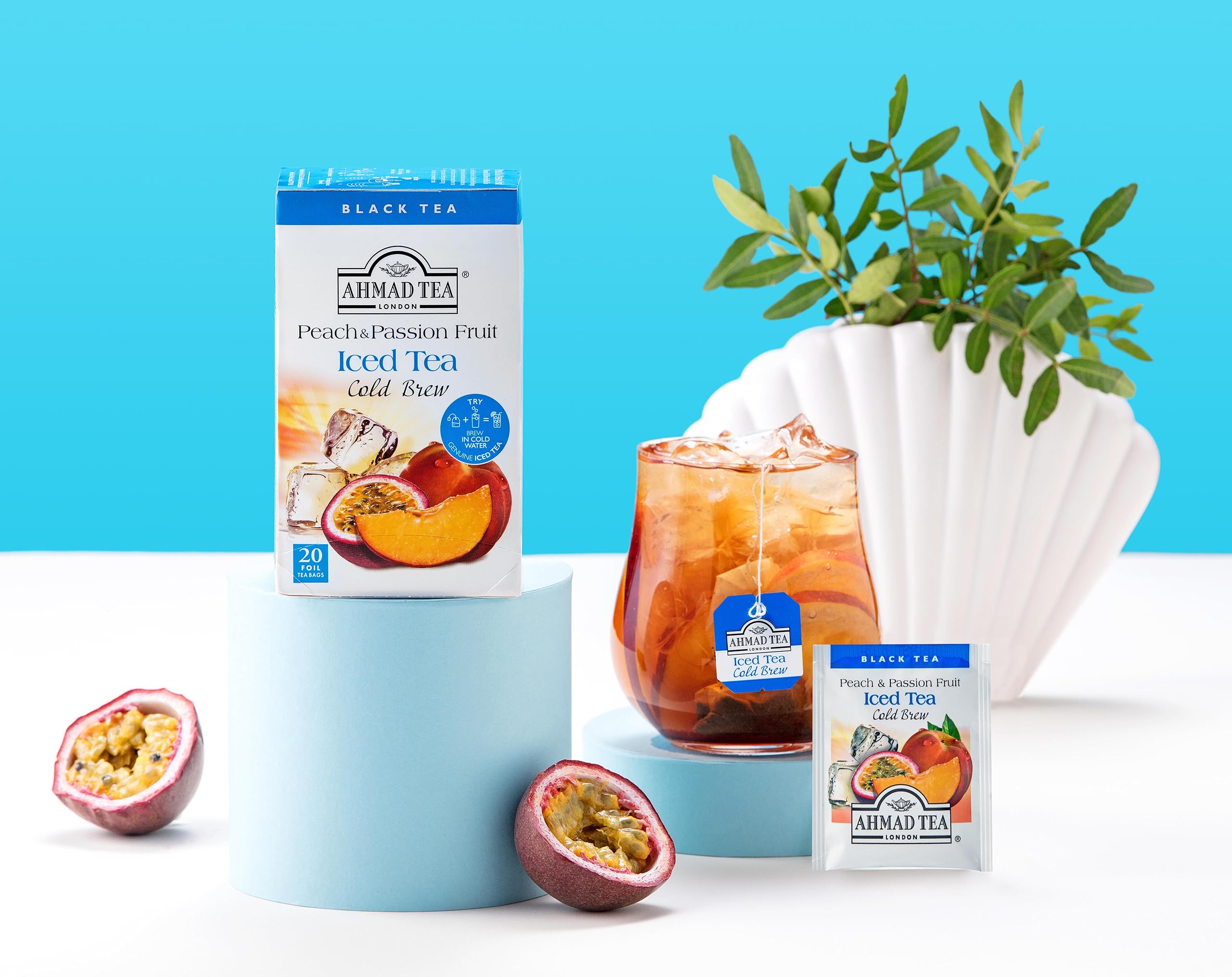 Ahmad Tea Pfirsich &amp; Passionsfrucht Cold Brew Schwarztee - 20 Teebeutel 4
