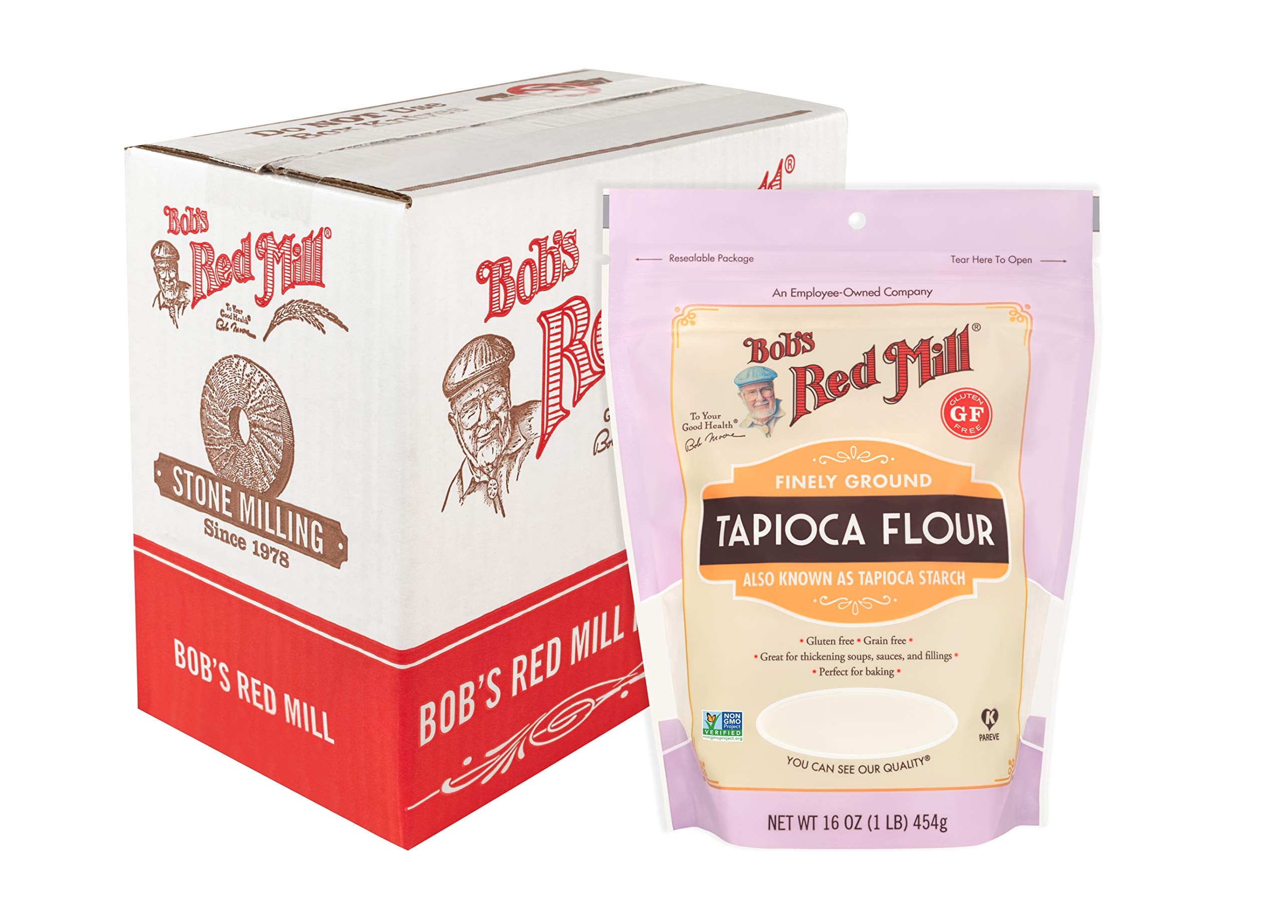 Bob's Red Mill Gluten Free Finely Ground Tapioca Flour (Tapioca Starch), 454g Pouch