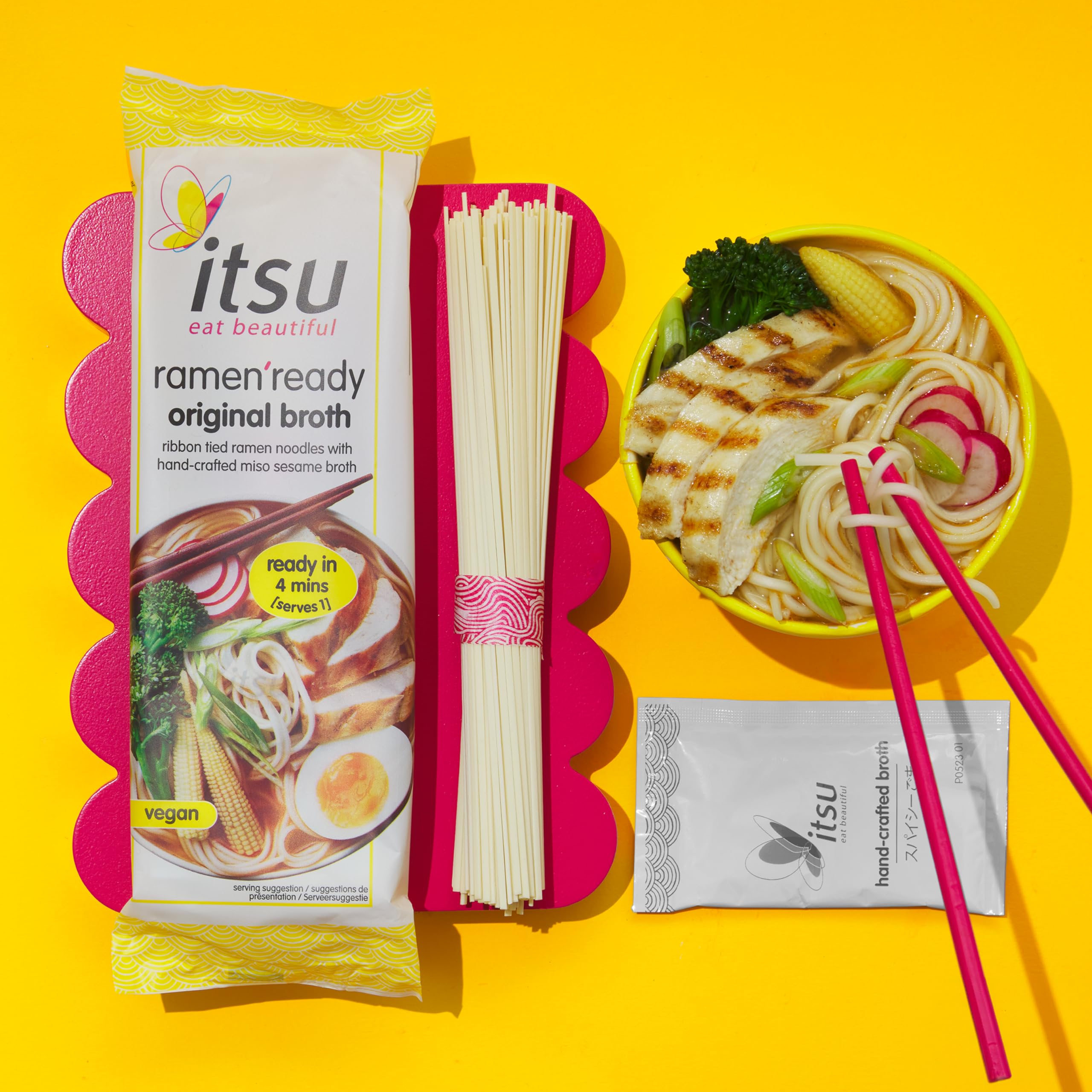 Itsu - Ramen Ready Noodles 86g | Spicy Broth | Authentic Japanese Flavour | Pack of 6 6
