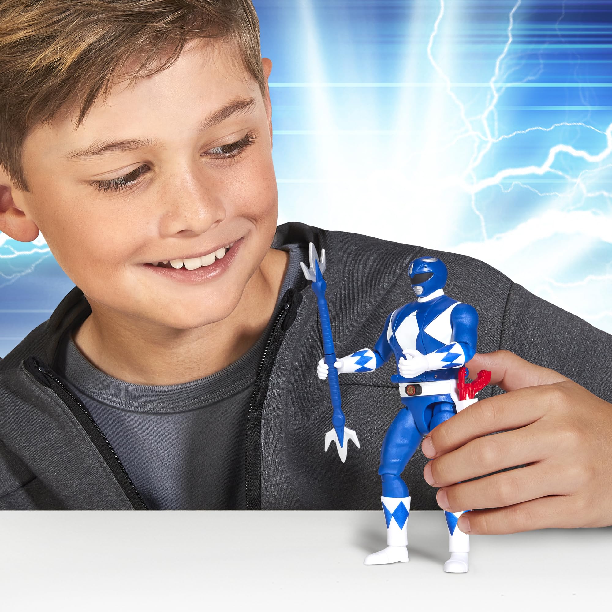 Power Rangers Blue Ranger Auto-Morphin Action Figure | 15 cm | Ages 4+