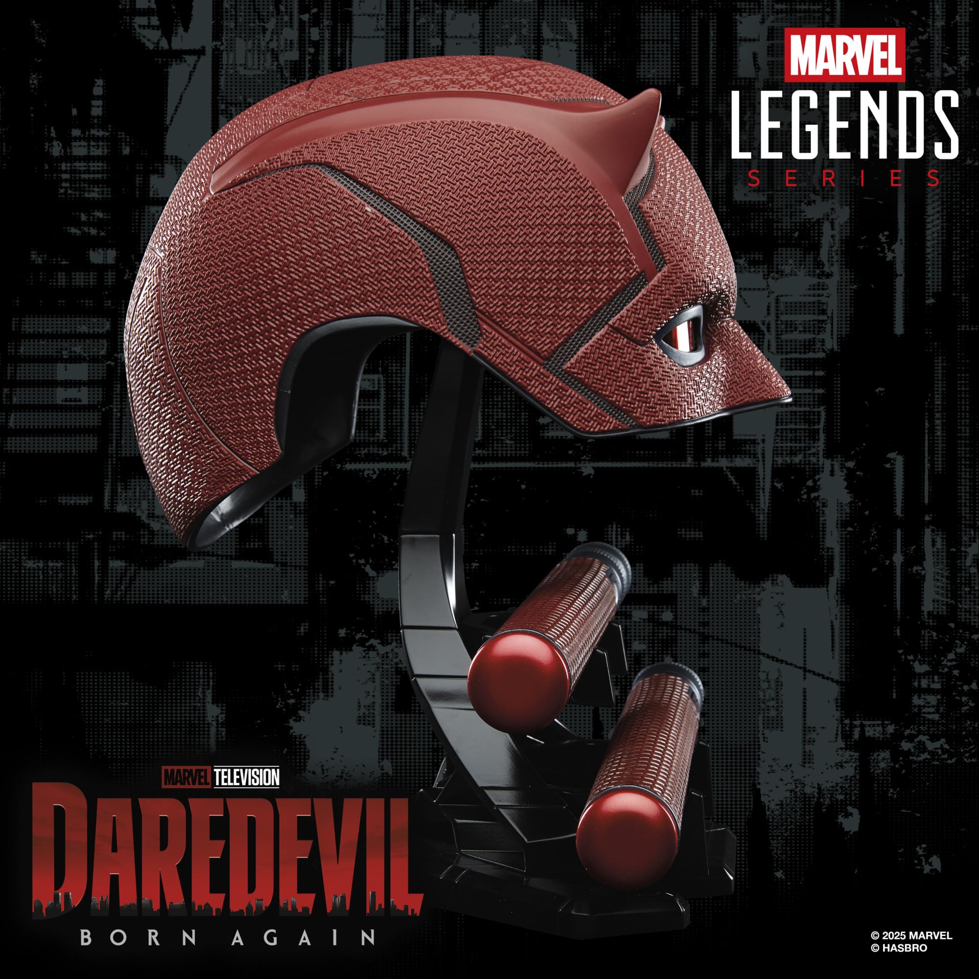 Marvel Legends Daredevil: Born Again Roleplay Mask and Billy Club Set | 1:1 Scale Wearable