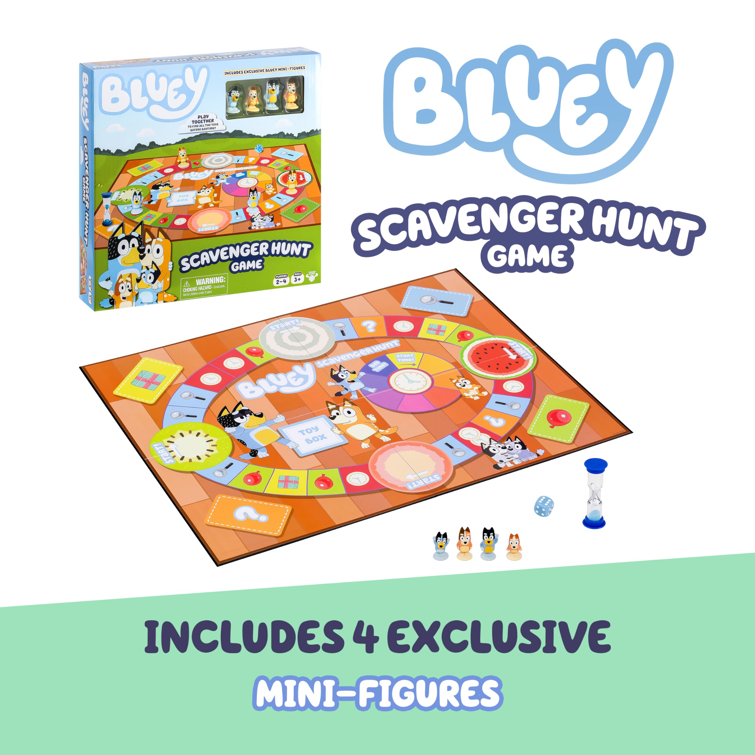 Bluey Scavenger Hunt Game - Cooperative Board Game for Kids with Mini-Figures 13