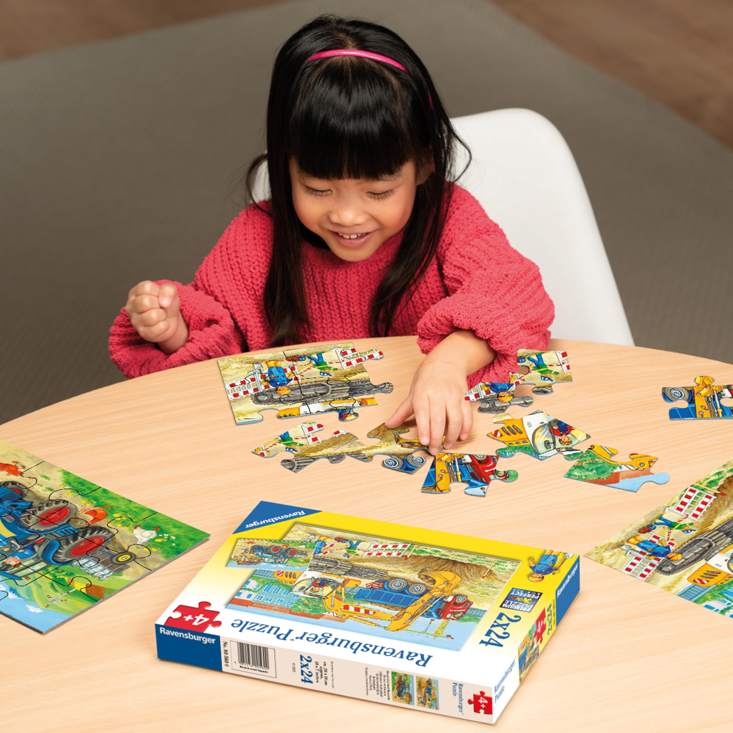 Ravensburger Farm & Building Site 2x 24-Piece Jigsaw Puzzles for Kids Age 4+ 6