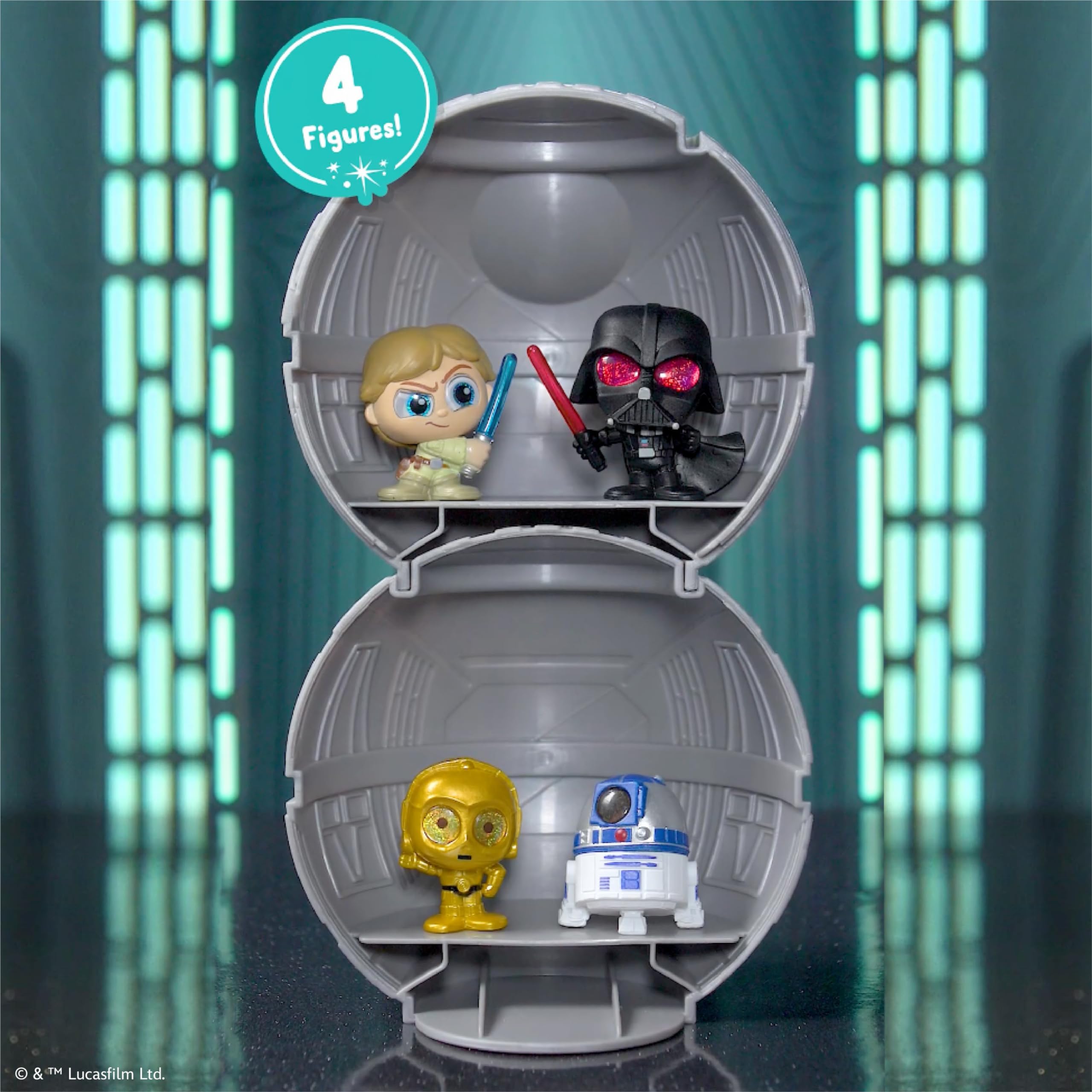 Just Play STAR WARS™ Doorables Collectible Figures Blind Bag - 4 Mini Figures with Death Star Display Capsule, Ages 5+ 4
