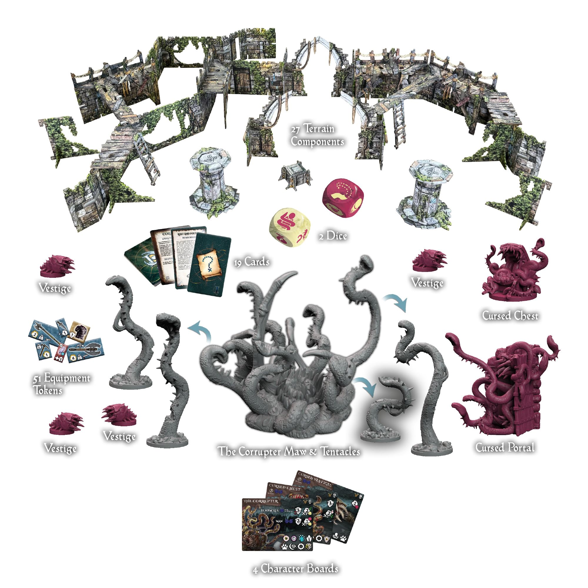 Battle Systems Maladum: Oblivion's Maw Expansion - Fantasy Dungeon Crawler with 3D Terrain 3