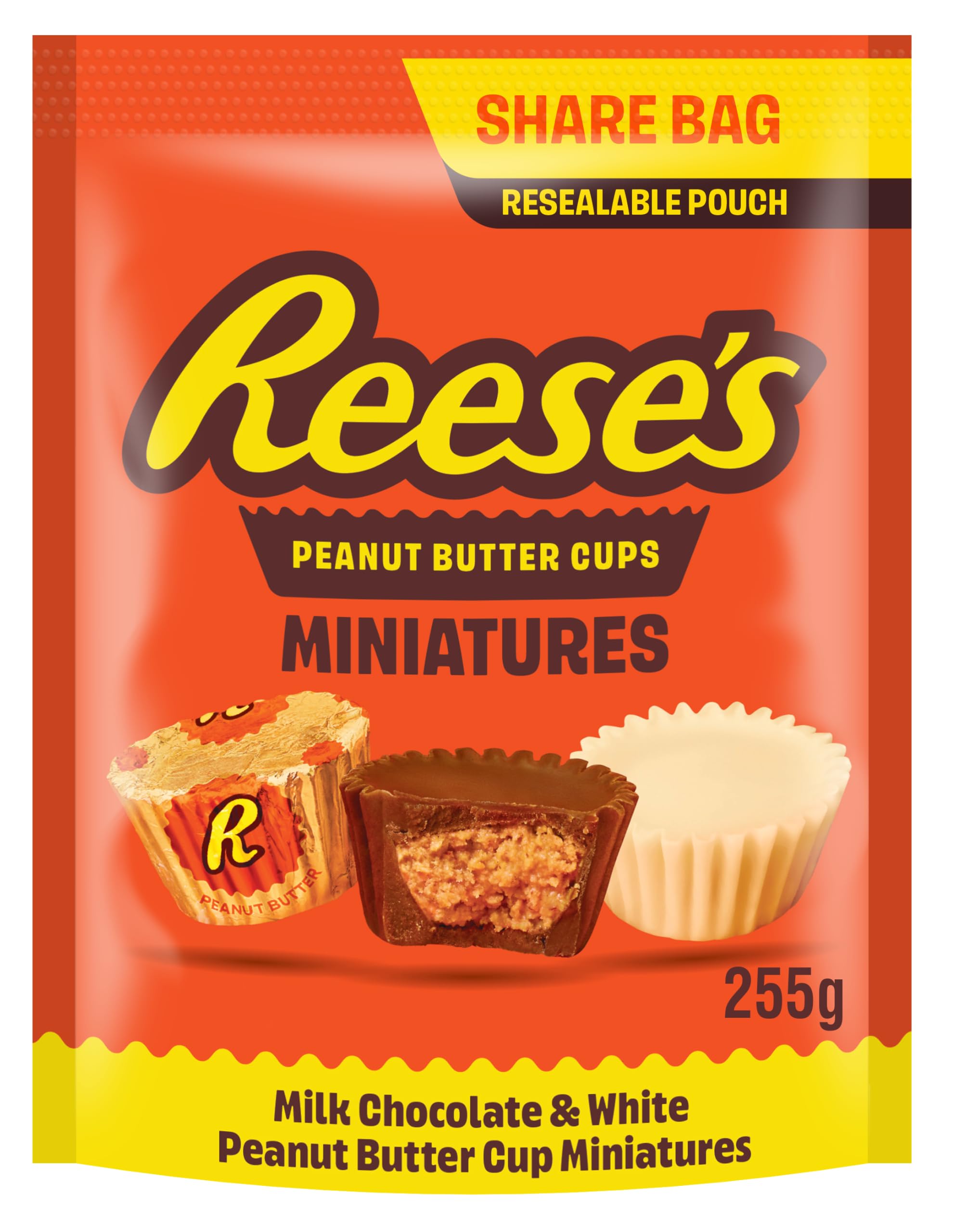 Reese's Milk and White Chocolate Peanut Butter Cups Minis Pouch 255g