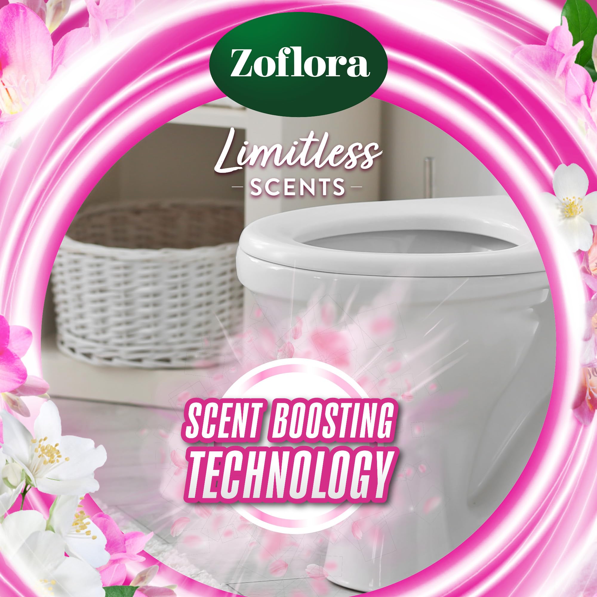 Zoflora - Freesia & Jasmine Fragrance Burst Toilet Rim Blocks, 2 x 131g 6