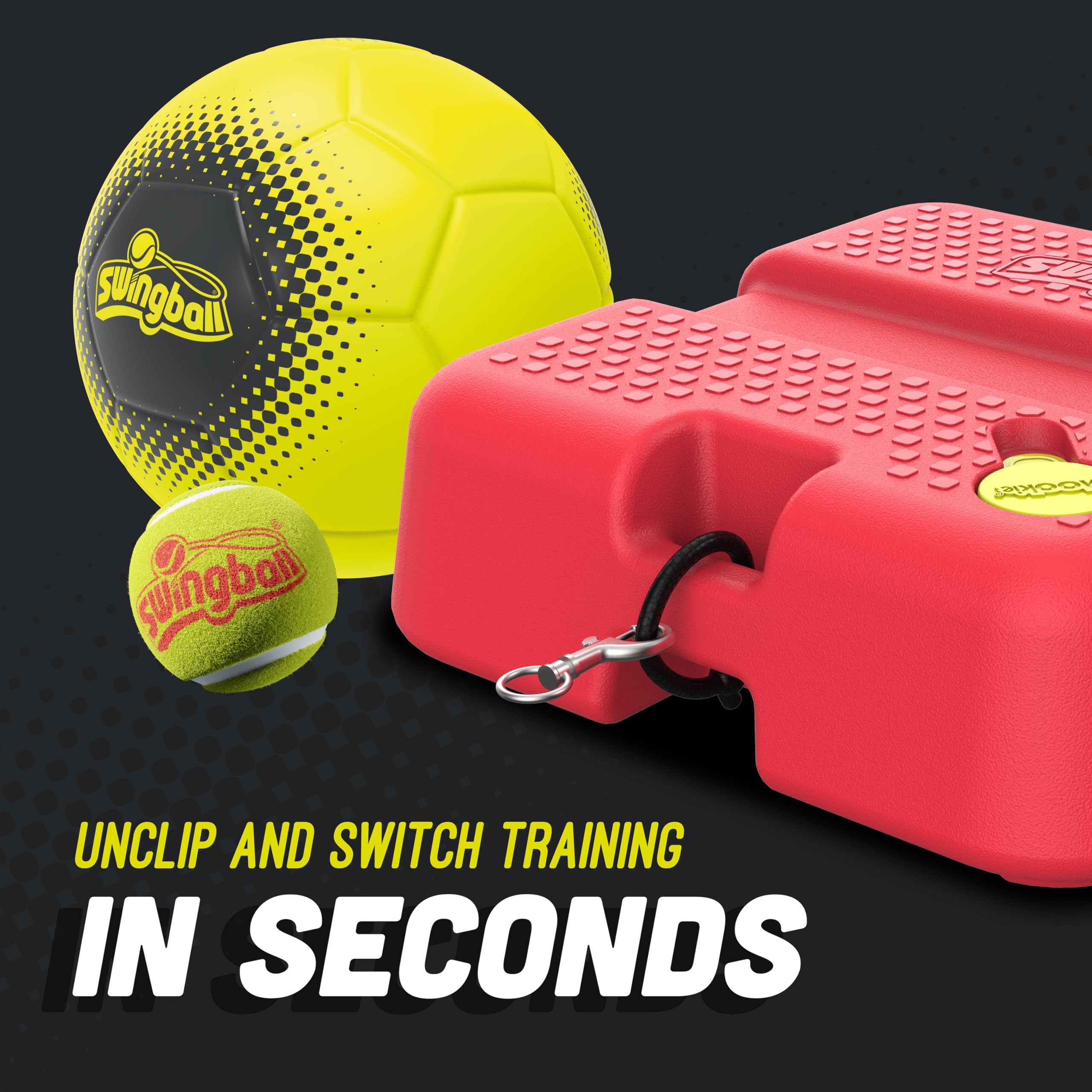 Swingball 2 in 1 All Surface Reflex Soccer and Tennis Trainer | Ages 6+ | Plastic