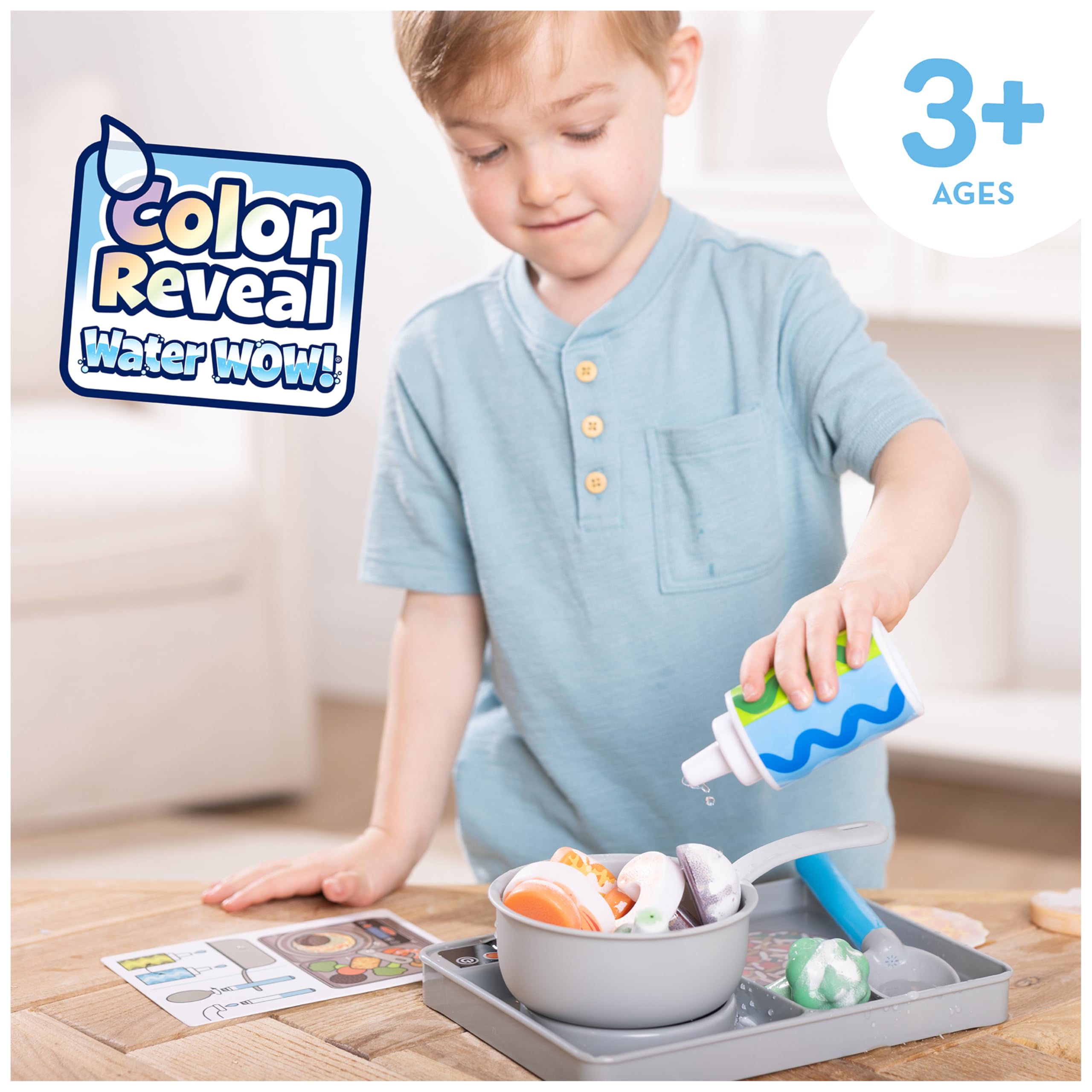 Melissa & Doug Simmer & Stir Stovetop Play Set | Color-Changing Food | Ages 3+ | Model 6074892 9