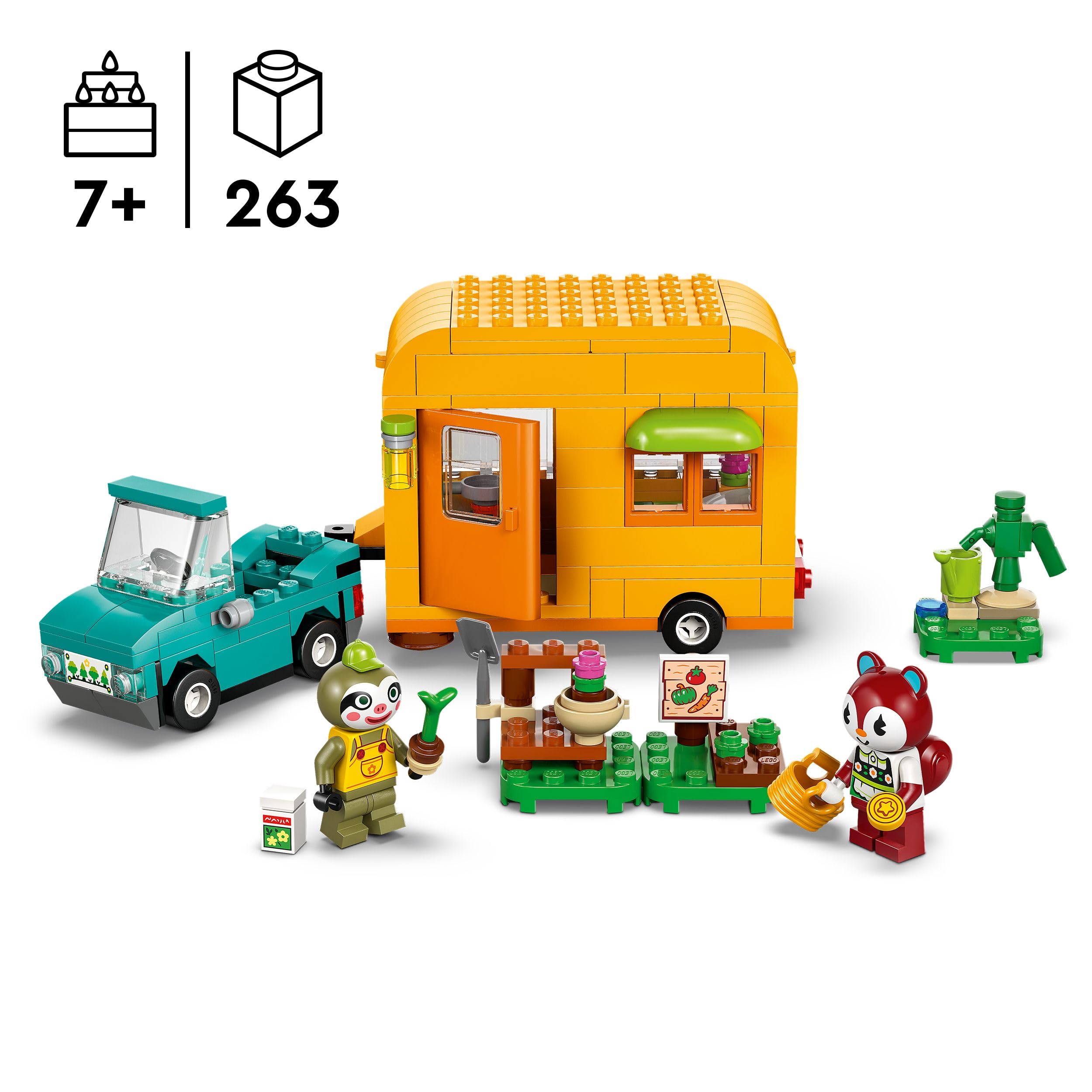 LEGO Animal Crossing Leif’s Caravan & Garden Shop - Building Set for 7+ 5