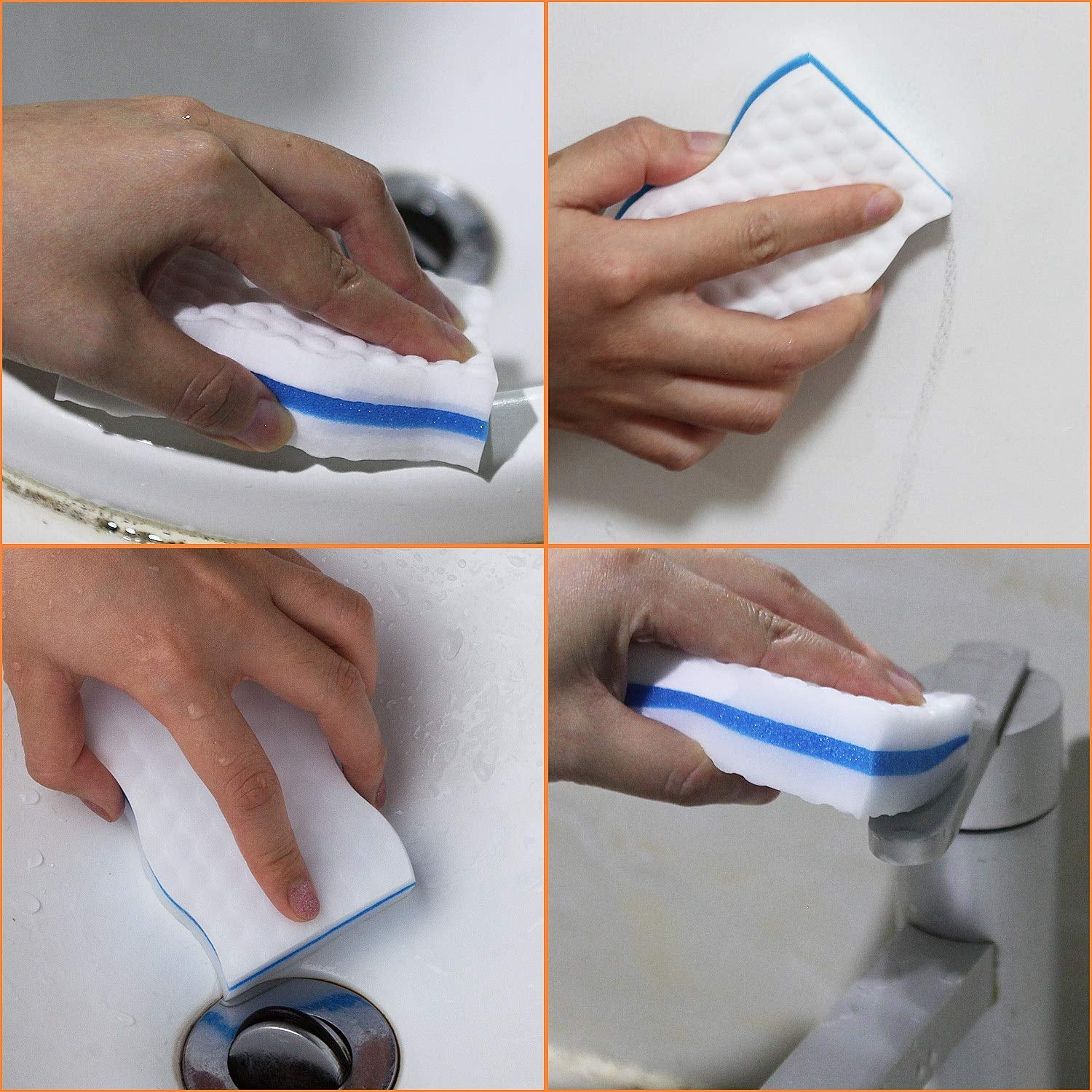 ASelected Chemical Free Melamine Sponges - Extra Strength Cleaning Blocks | 20 Count | 3.94' x 2.36' x 0.98' 6