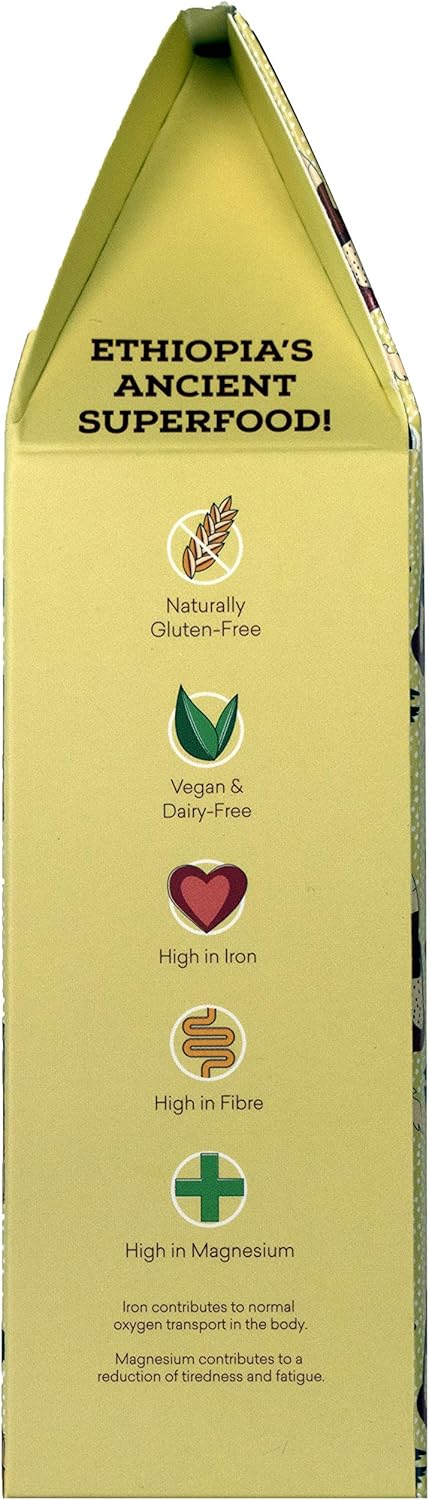 Lovegrass Habesha Brown Teff Flour - 500g - Gluten Free, Vegan, Whole Grain