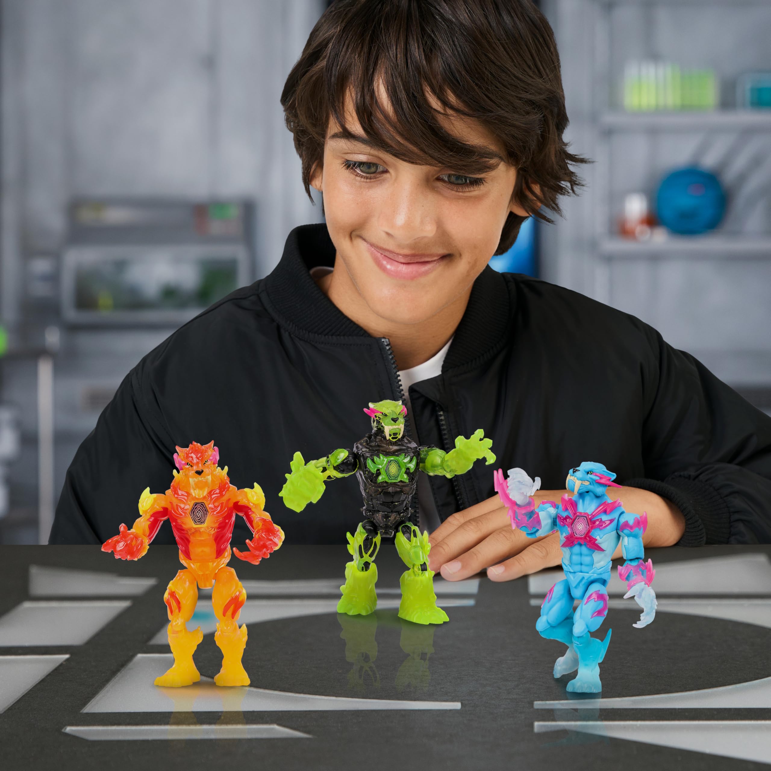 MrBeast Lab Hyper Fusion Mutators - Atomic Earth Panther Action Figure for Kids 5+ 4
