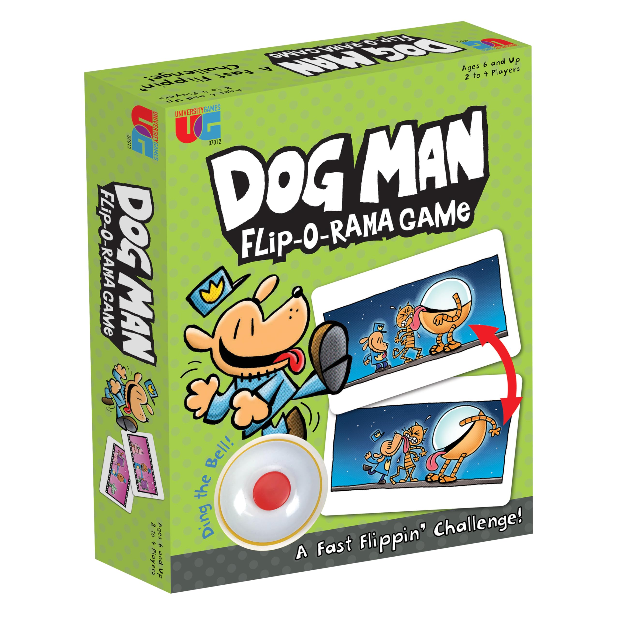 University Games Dog Man The Flip-O-Rama Game | Ages 6+ | 2-4 Players | Cardboard