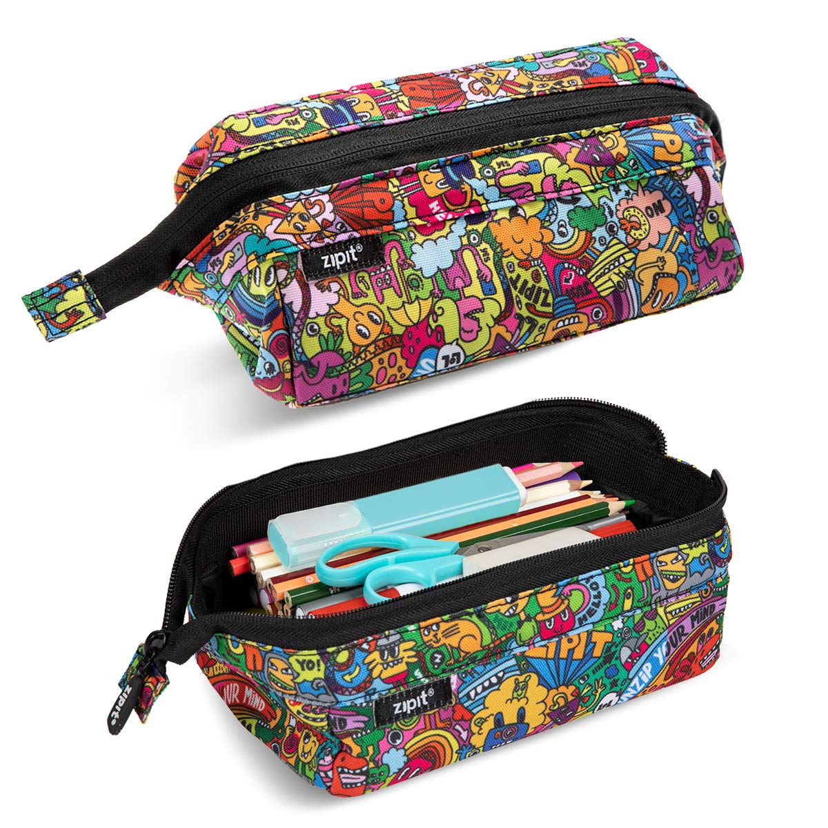 ZIPIT Lenny Pencil Case - Large Capacity (55 Pens) | Machine Washable | Lifetime Warranty 1