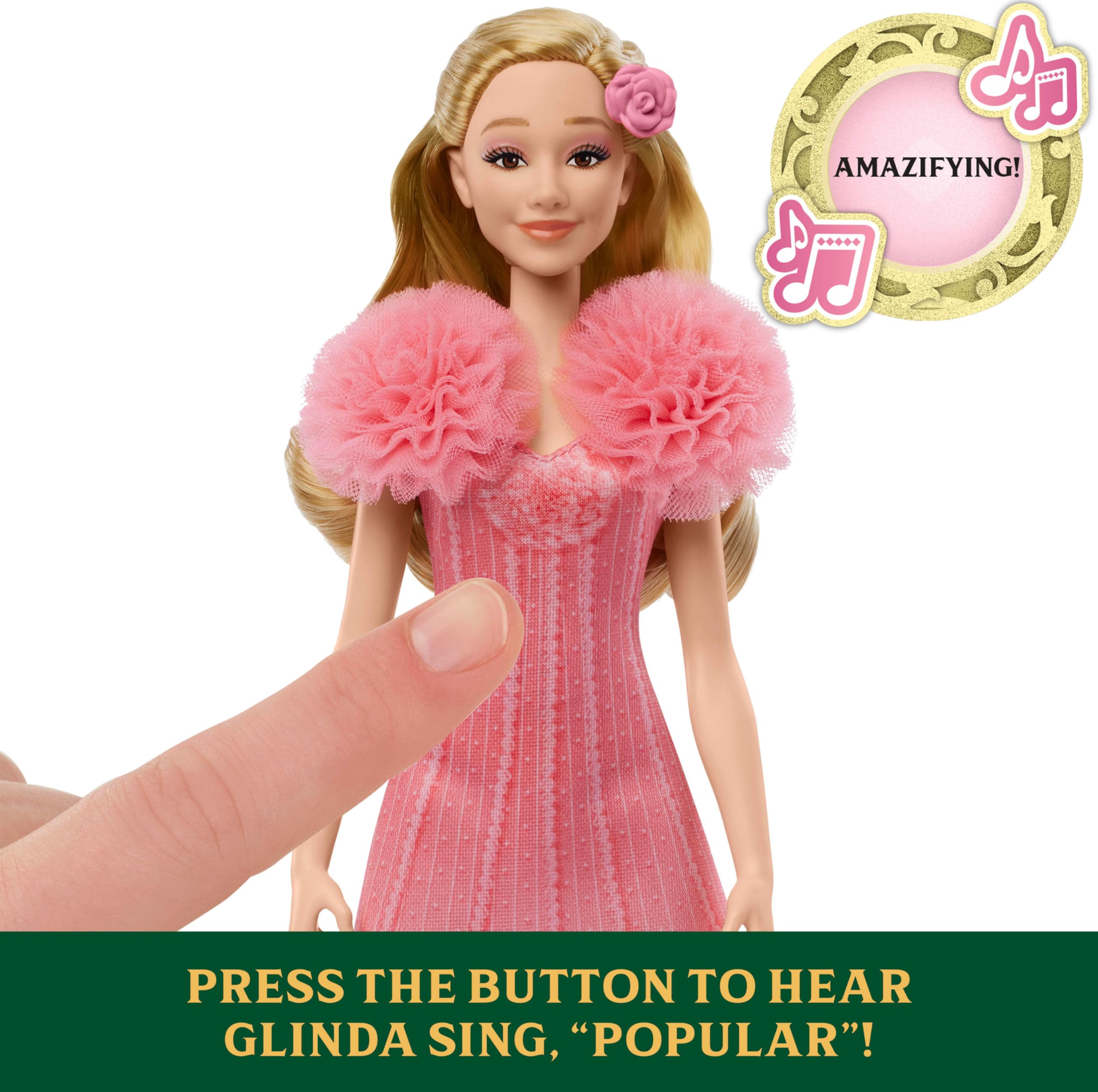 Singing Glinda Fashion Doll - Posable with Movie-Inspired Design, Ages 4-12 4