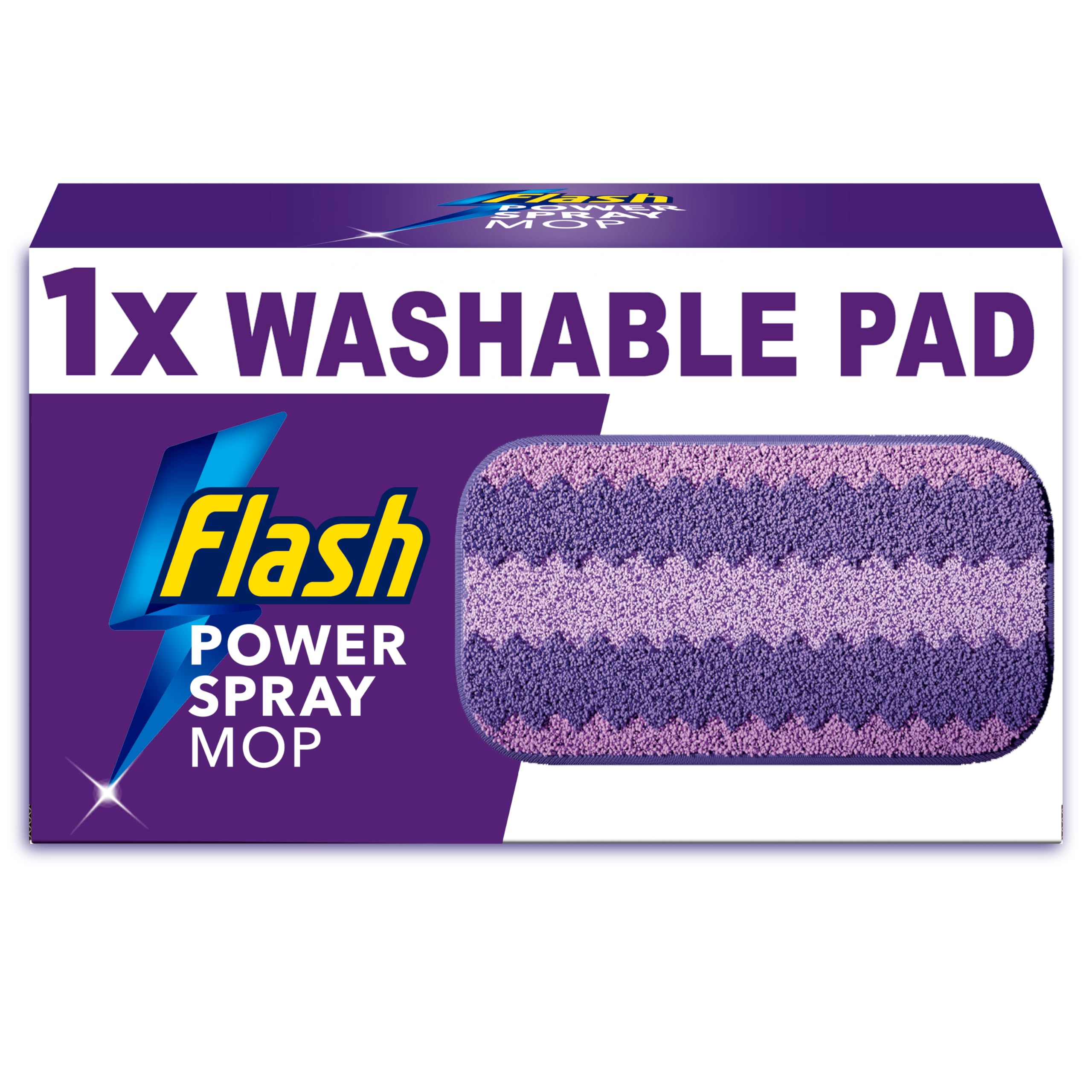 FLASH Power Spray Mop Microfibre Cloth - Washable & Reusable Pad | Purple 1