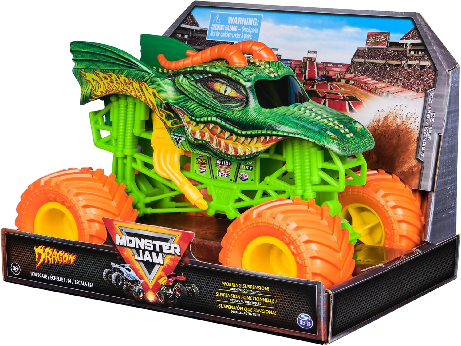Monster Jam Dragon Monster Truck - 1:24 Scale Die-Cast Vehicle for Kids 5