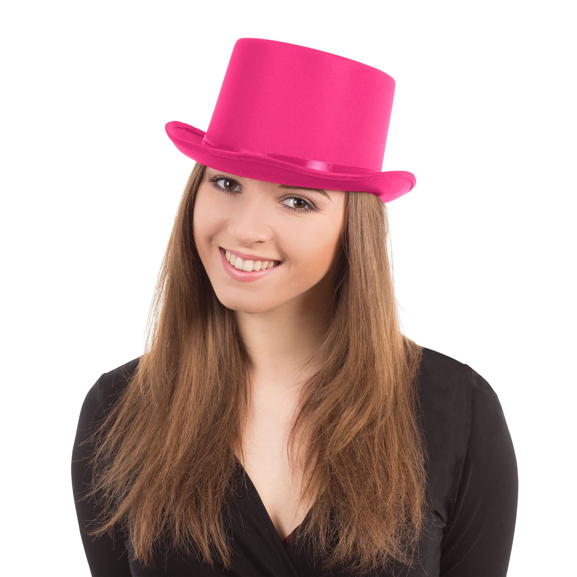 Bristol Novelty Purple Satin Top Hat - Adult One Size | Polyester/PVC Blend