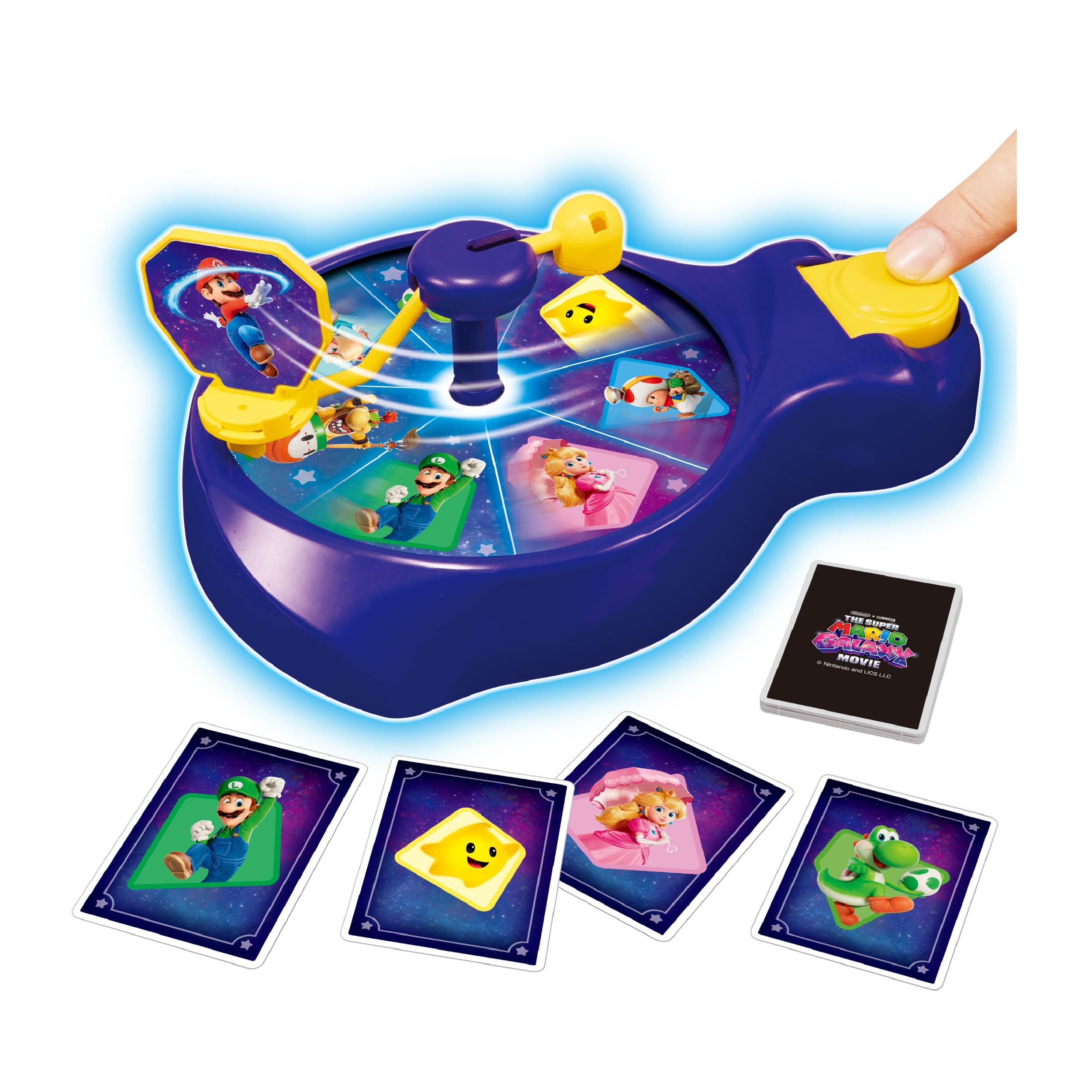 EPOCH Games THE SUPER MARIO GALAXY MOVIE Spin 'n Match Game | 1-4 Players | Ages 4+