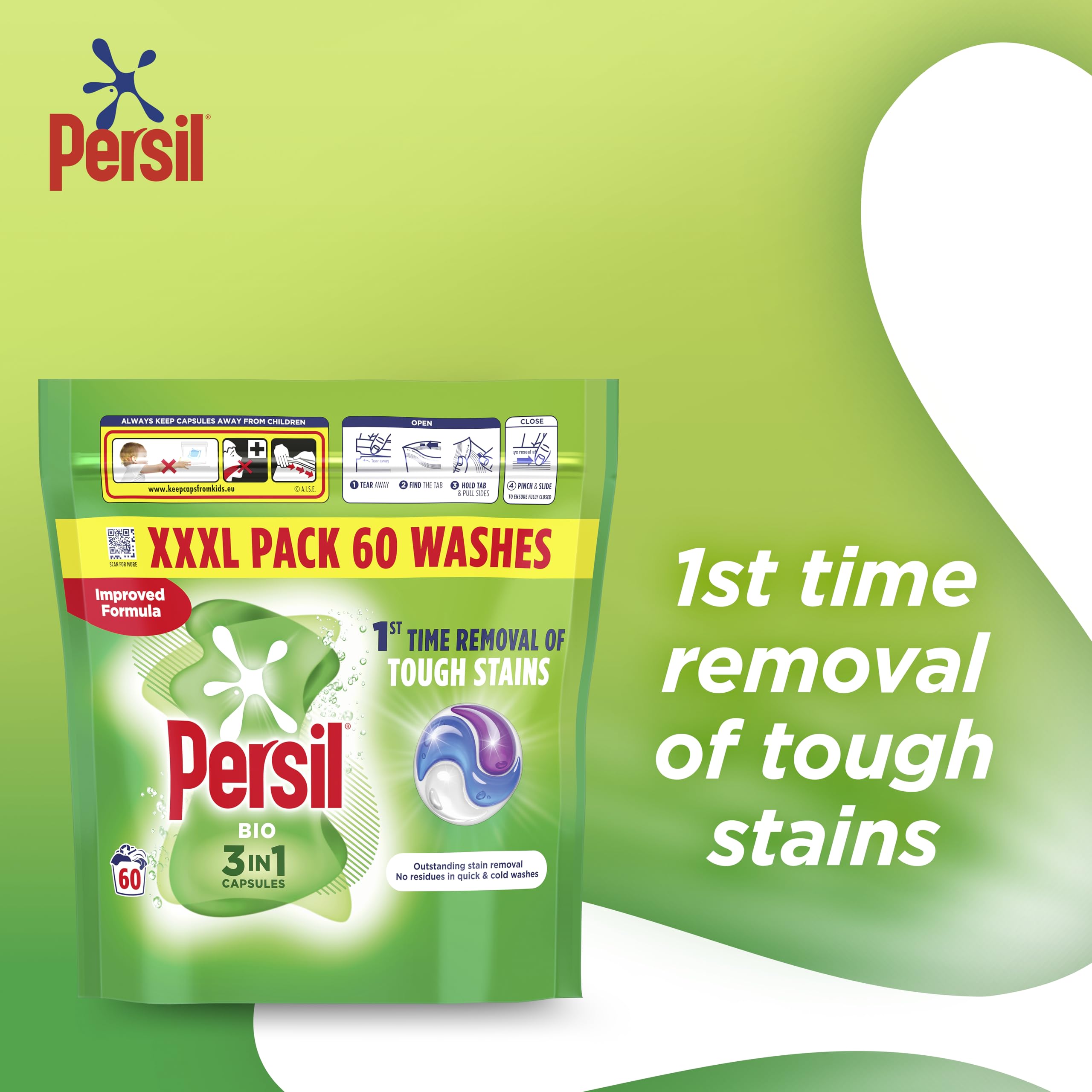 Persil - Bio 3 in 1 Washing Capsules, 60 Washes 5