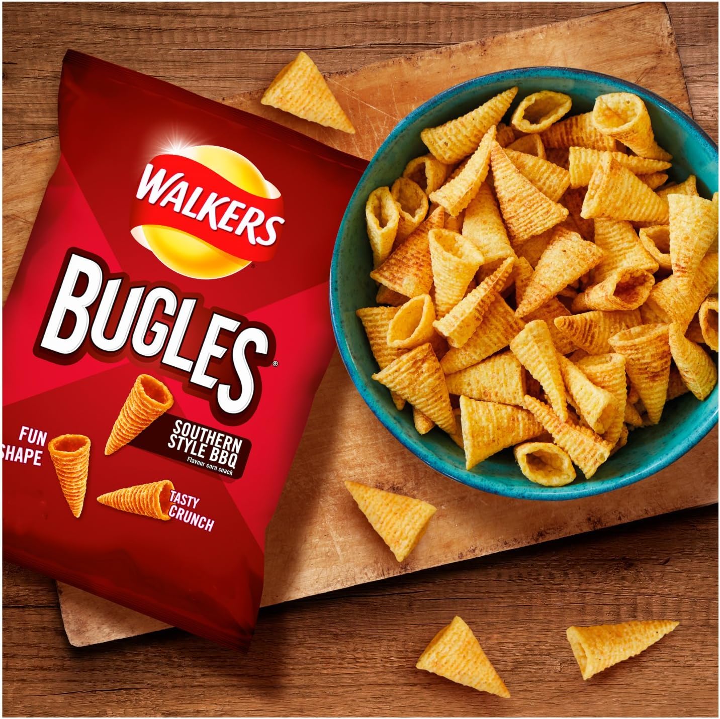 Walkers Bugles Southern Style BBQ Flavour Crisps, 110g Sharing Bag 4