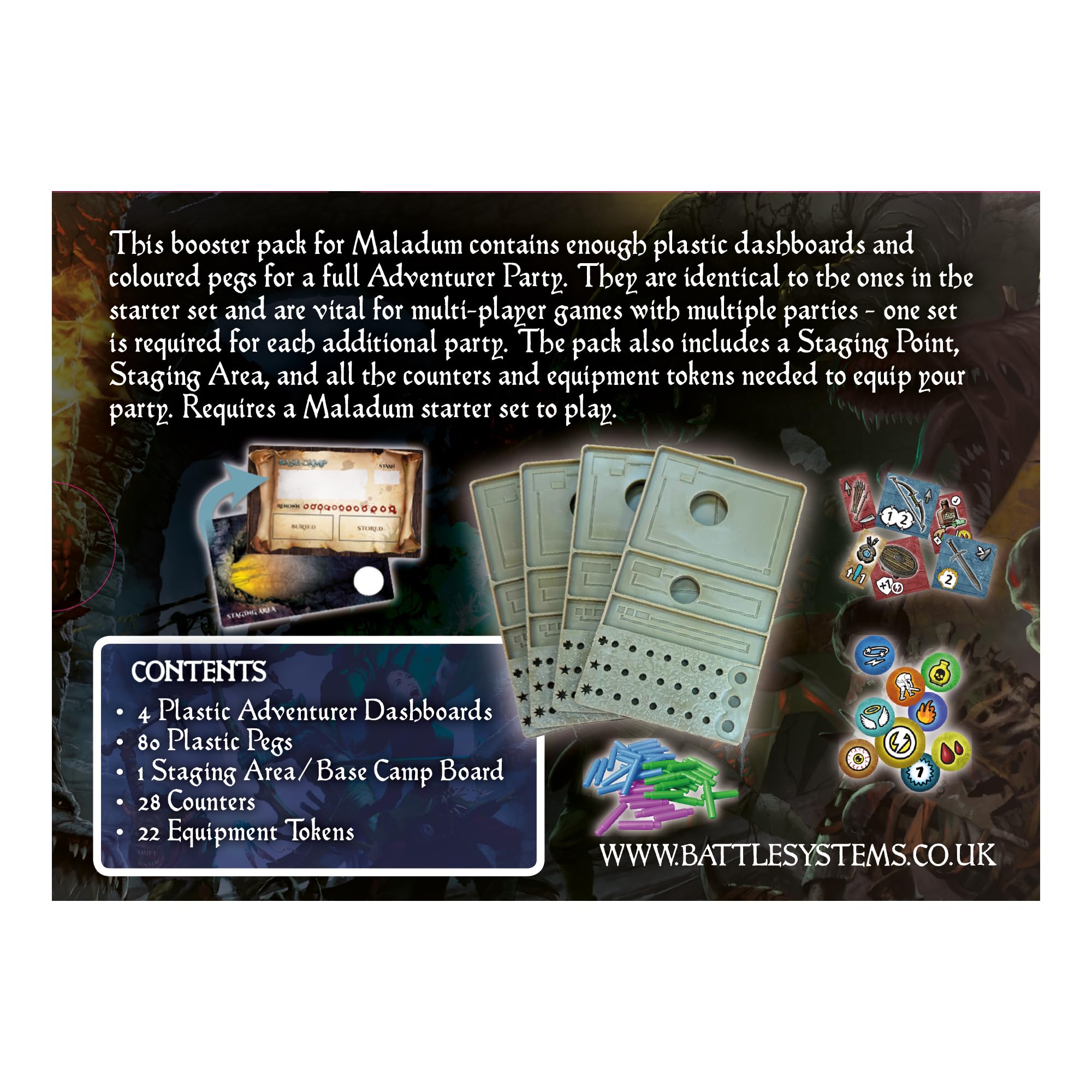 Battle Systems Maladum Adventurer Dashboards Accessory Expansion for Fantasy Miniatures Board Game 4