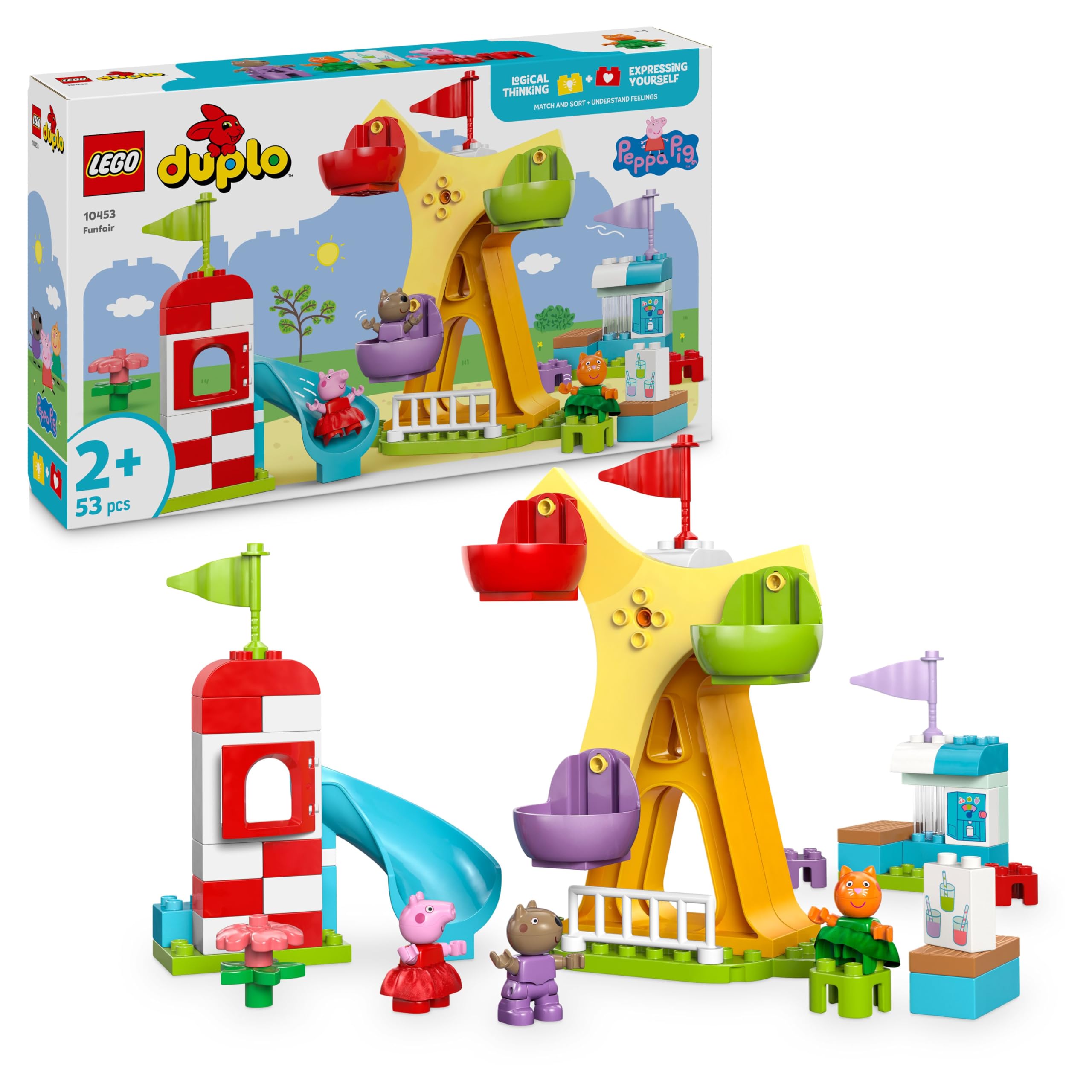LEGO DUPLO Peppa Pig Funfair - Building Set for Toddlers 2+