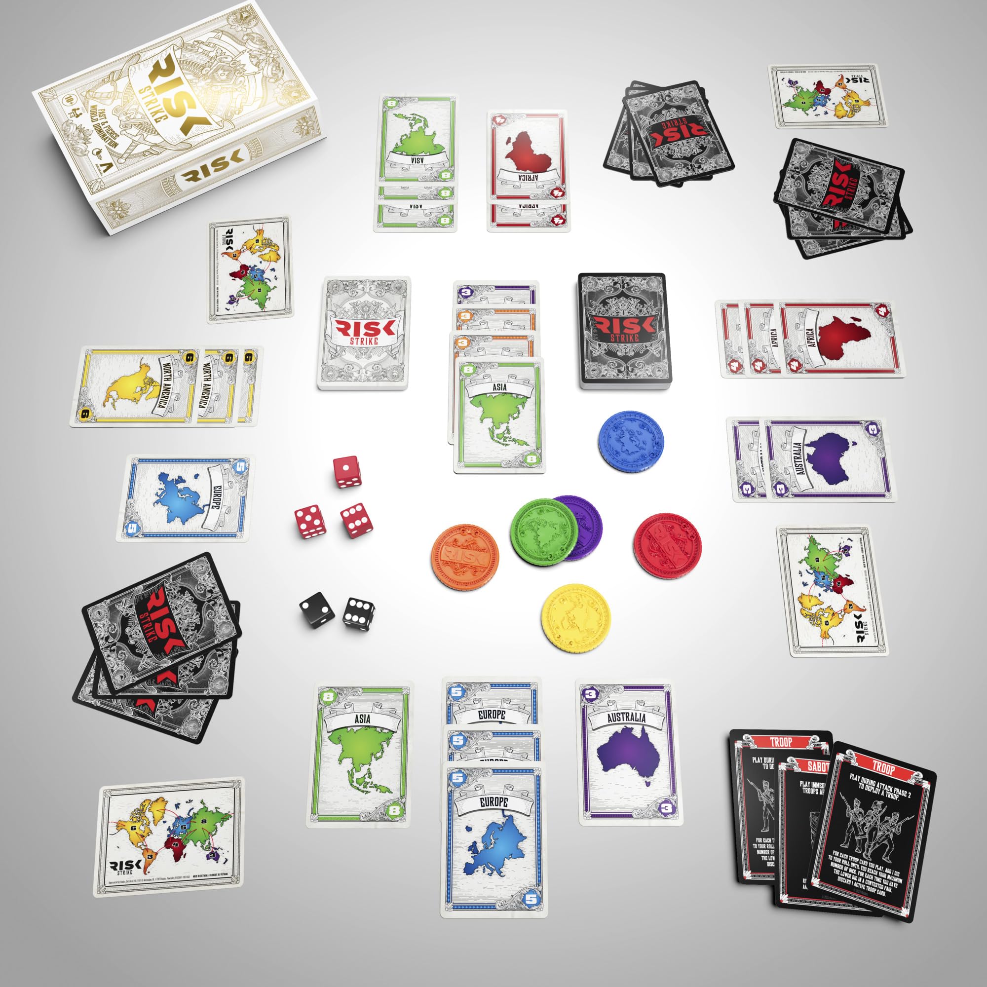 Hasbro Risk Strike Cards and Dice Game, Strategy Card Game for 2-5 Players, Ages 10 and Up 5