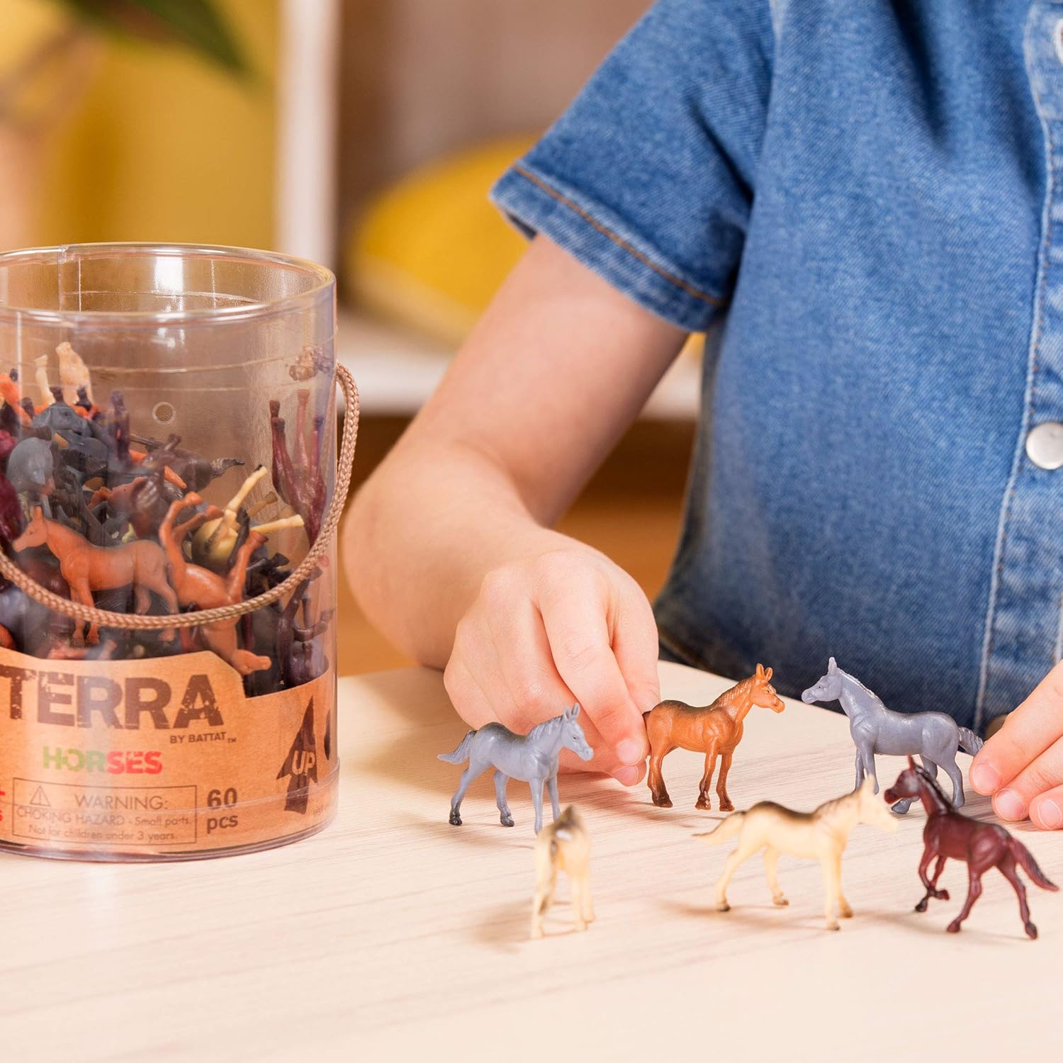 Terra by Battat Horses - 60 Piece Miniature Horse Toy Set for Kids 3+ 3