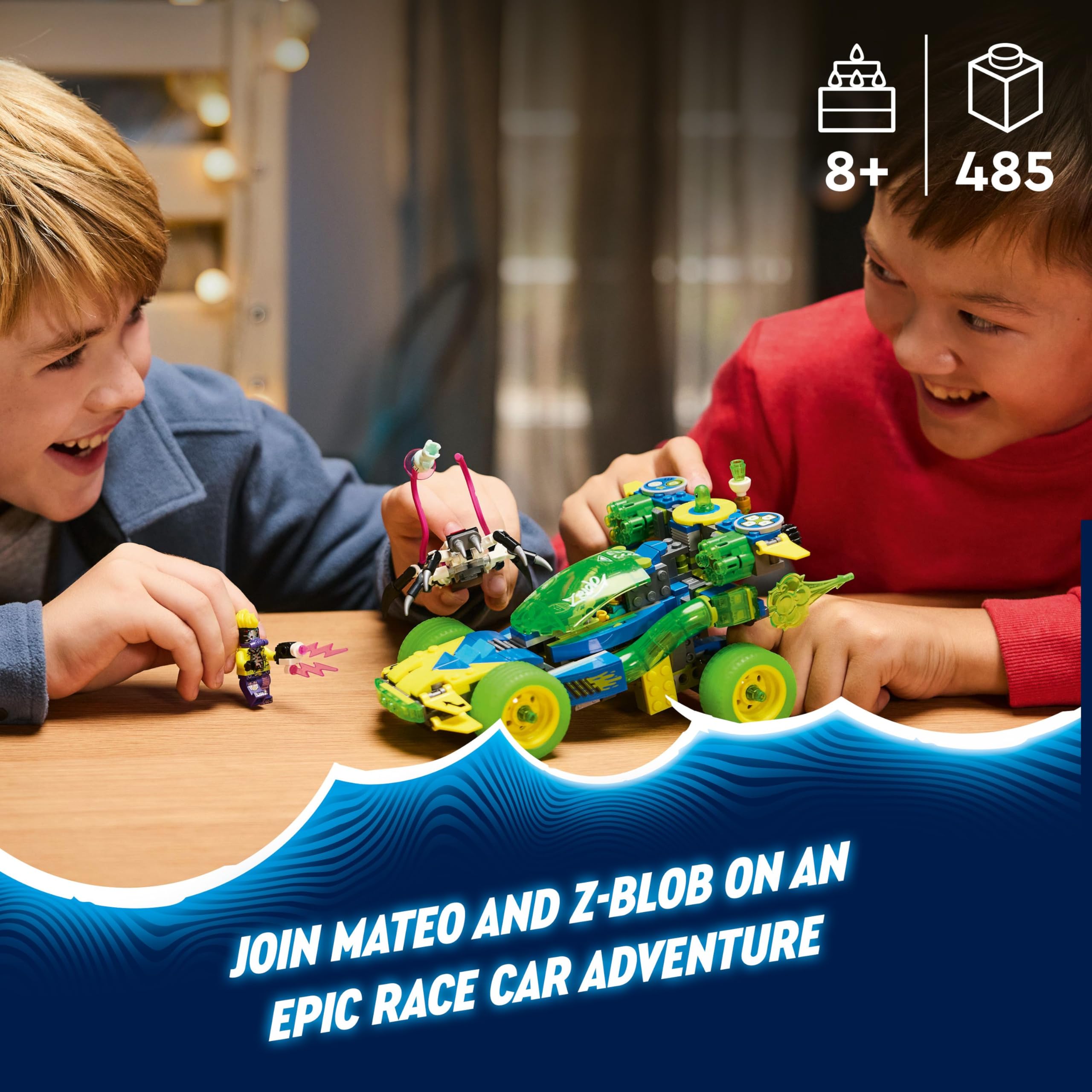 LEGO DREAMZzz 2in1 Mateo and the Z-Blob Action Race Car to Motorbike Building Set - 485 Pieces for Ages 8+ 9