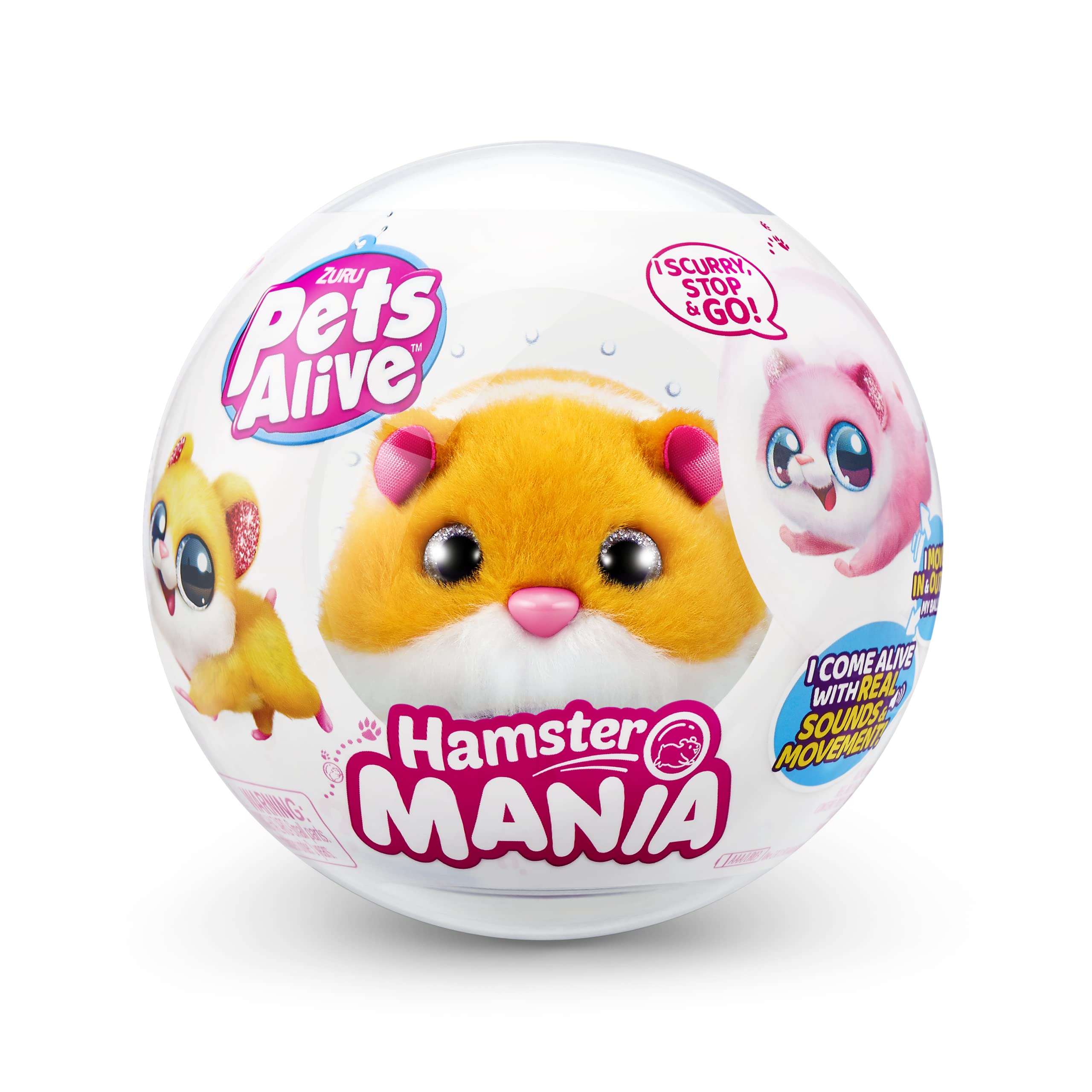 ZURU Hamster Mania Orange - Interactive Electronic Hamster Toy with 20+ Sounds, Ages 3+ 5