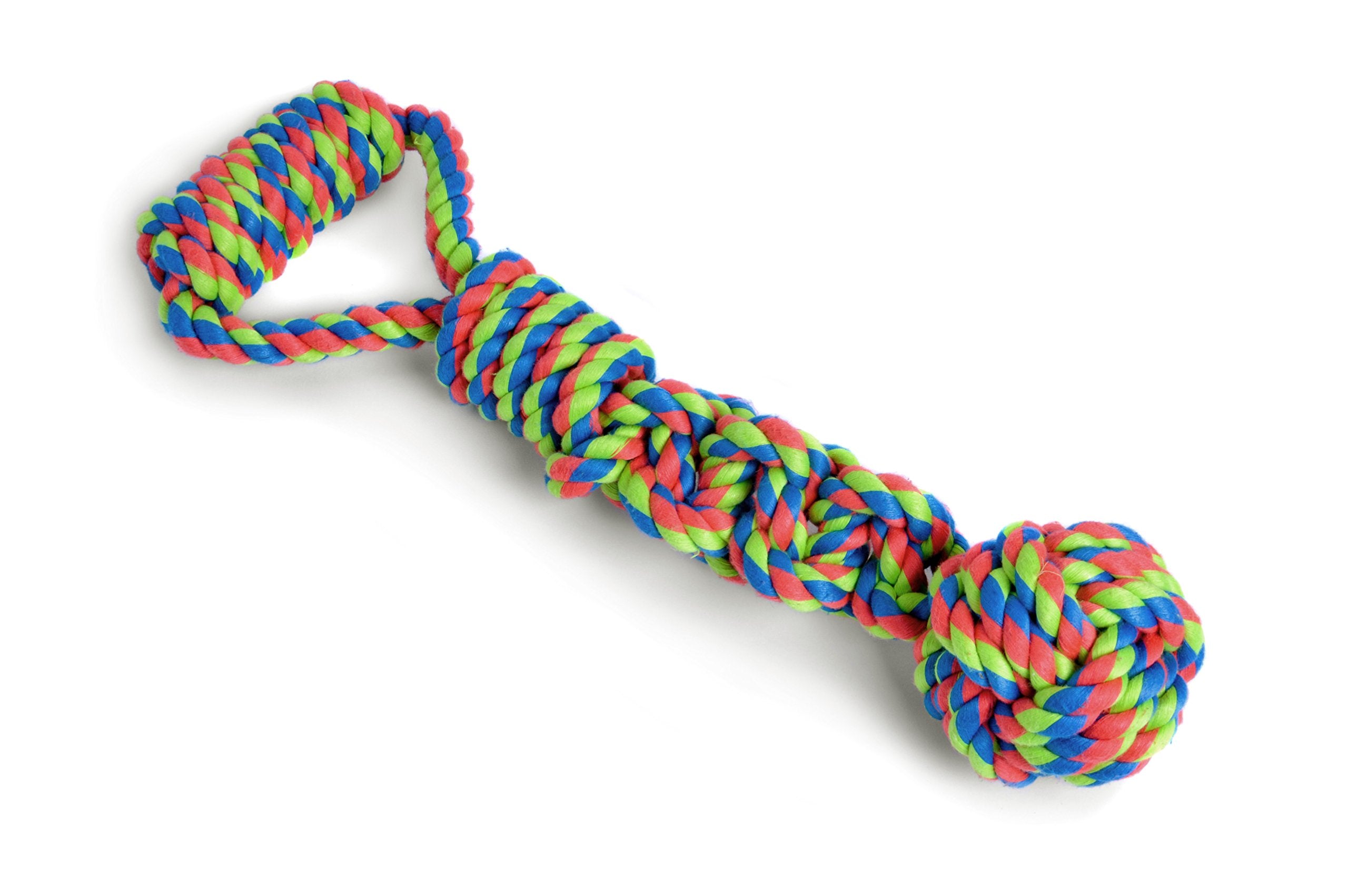 Petface Toyz Rope Ball Tugger Dog Toy for Medium & Large Breeds | Durable Synthetic