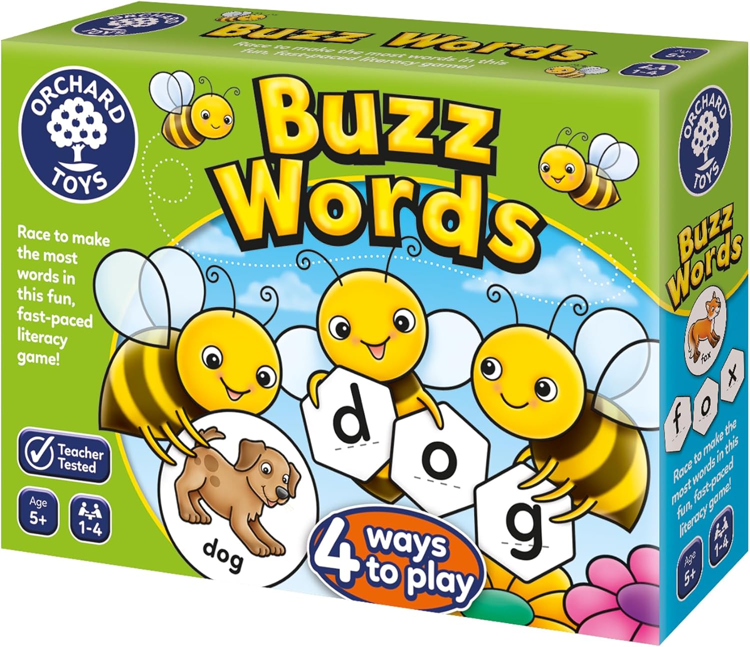 Orchard Toys Buzz Words Educational Literacy Board Game with 4 Ways to Play