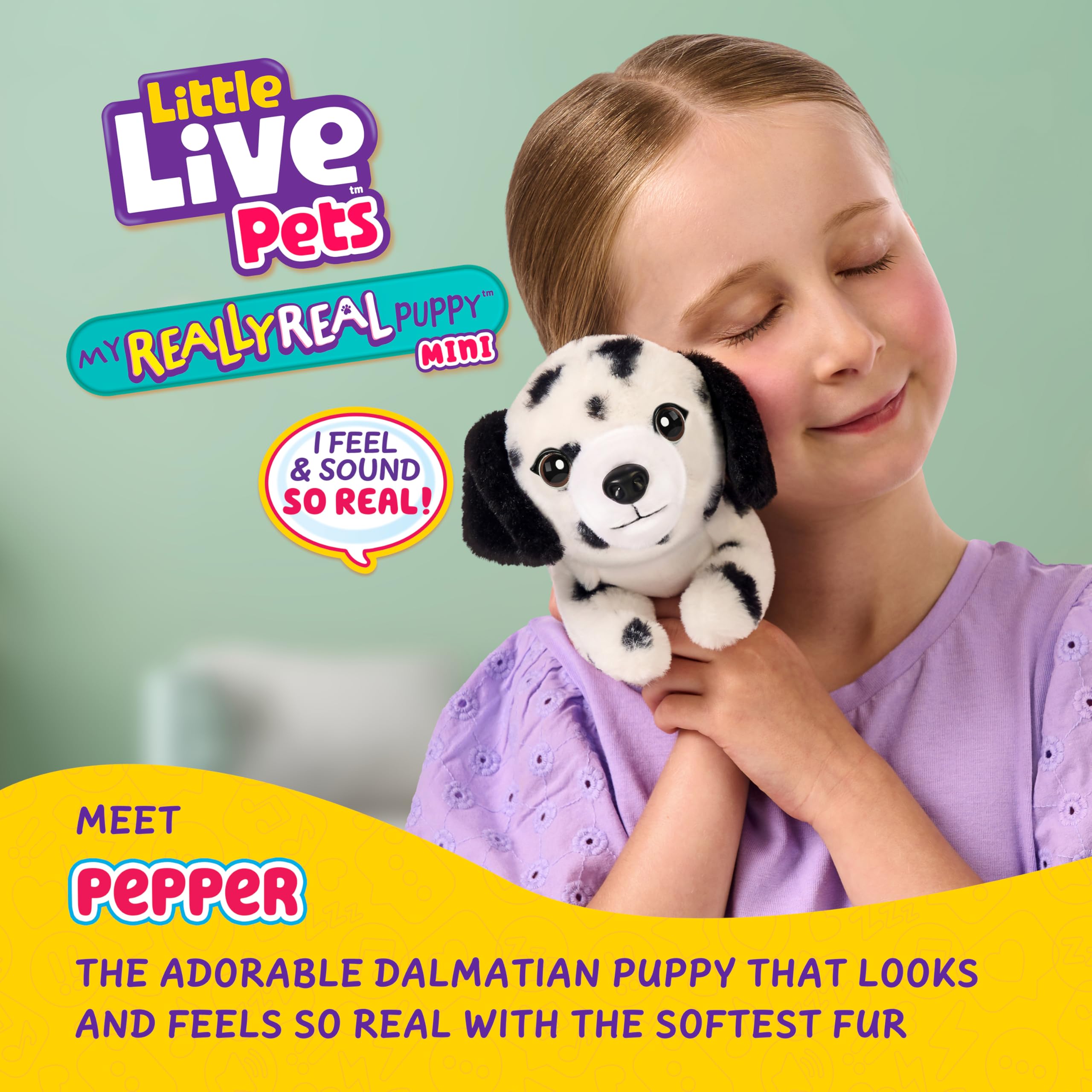 Little Live Pets My Really Real Puppy Minis - Pepper the Dalmatian Interactive Plush Toy | 11cm