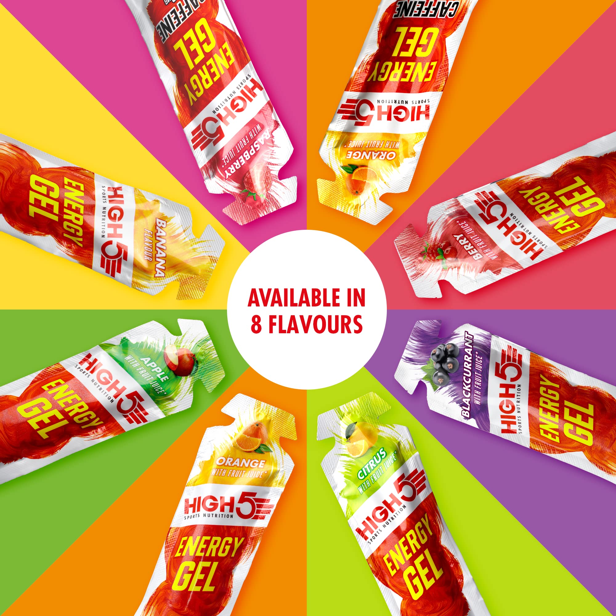 HIGH5 - Blackcurrant Energy Gels (20 x 40g) Sports Nutrition 5