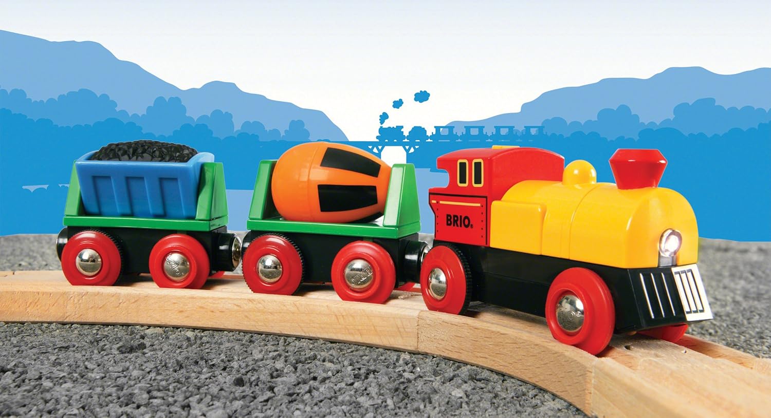 BRIO World Battery Operated Action Train Set - Compatible with BRIO Railway, FSC Certified Wood, Model 33319 9