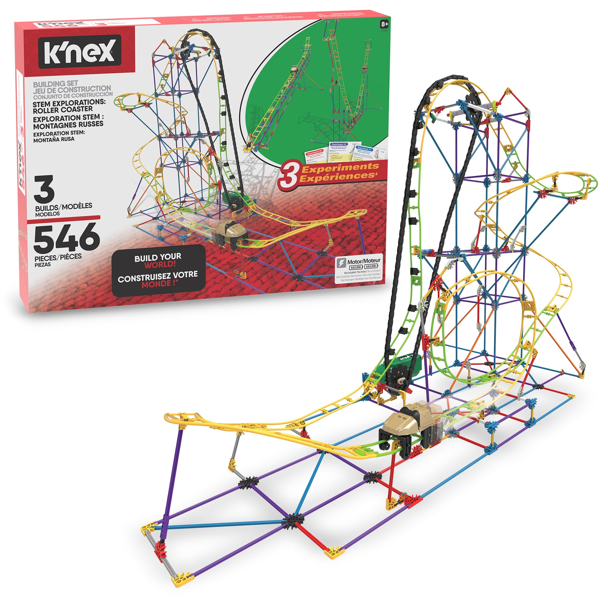 K"nex STEM Explorations Achterbahn-Bausatz – Motorisiertes Lernspielset für Kinder ab 8 Jahren 6