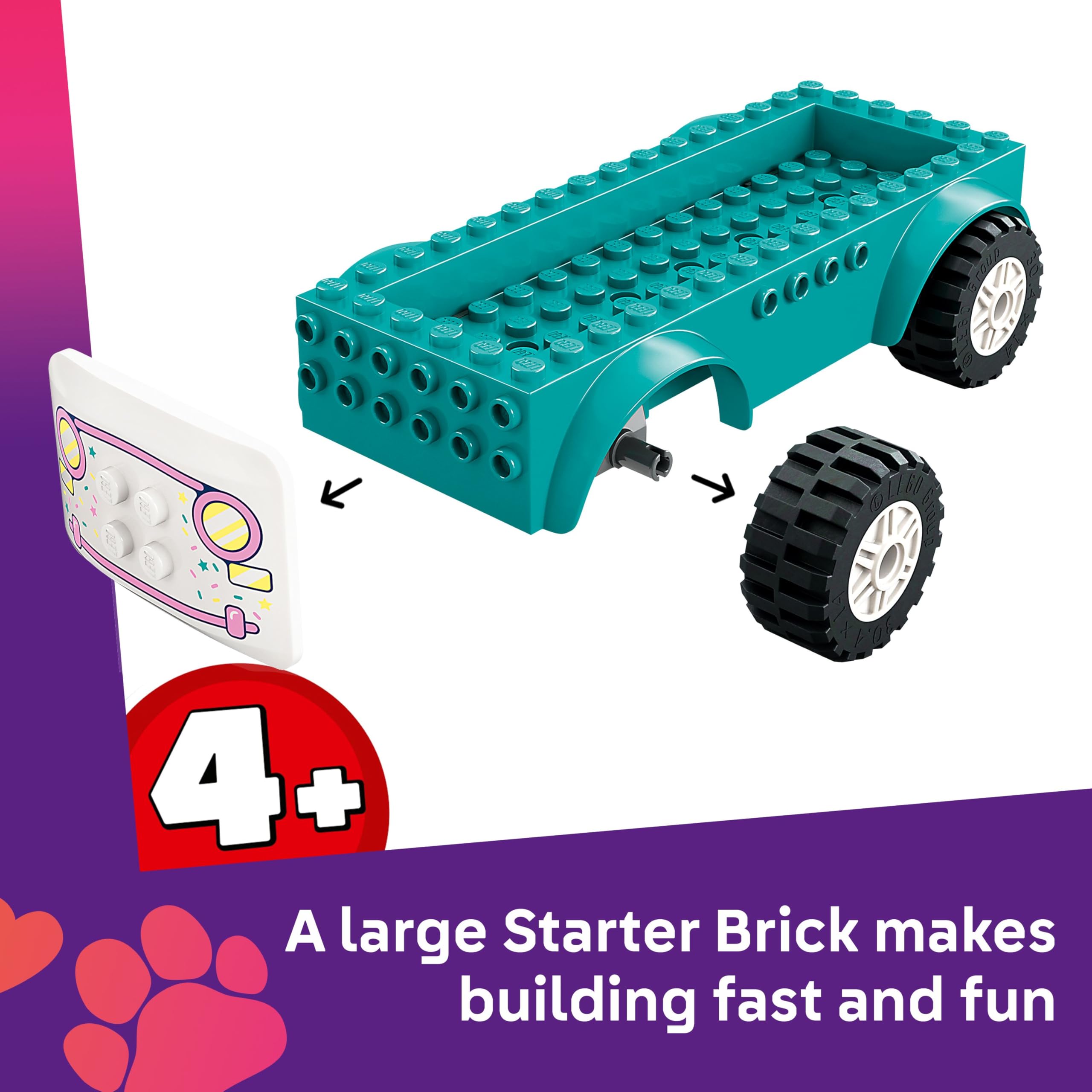 LEGO Friends Heartlake City Ice Cream Van Toy - Pretend Play Building Set for Ages 4+ 9