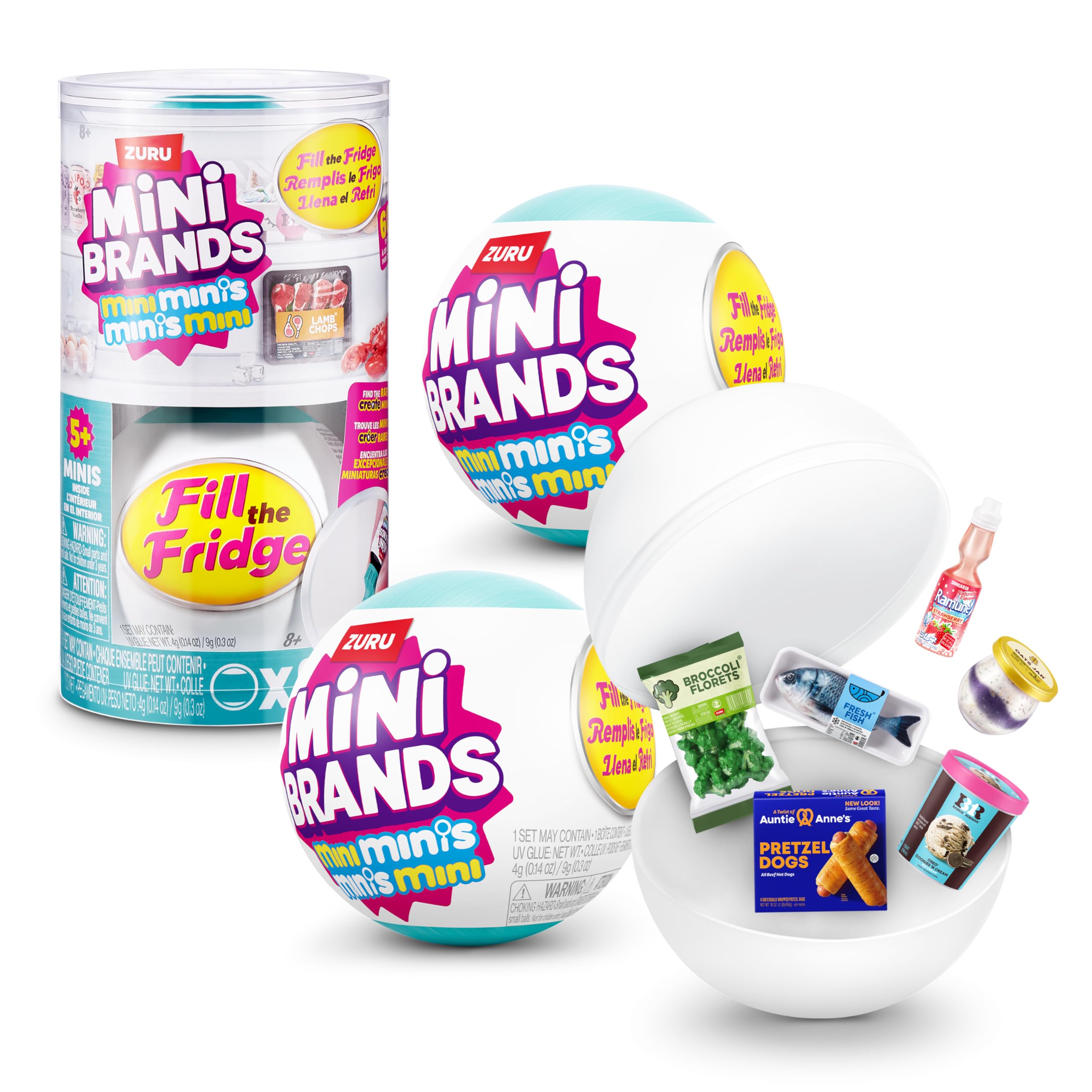 Mini Brands Fill The Fridge Series 2 PACK by ZURU - Collectible Miniature Food Toys for Kids 8+