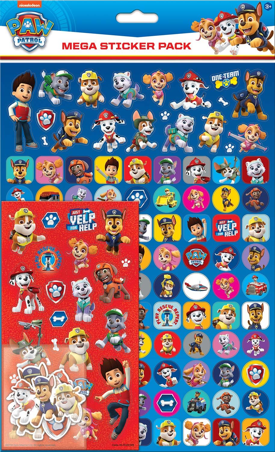 Paper Projects Paw Patrol Mega Sticker Pack - Reusable Glossy & Foiled Stickers (150 Total) 5