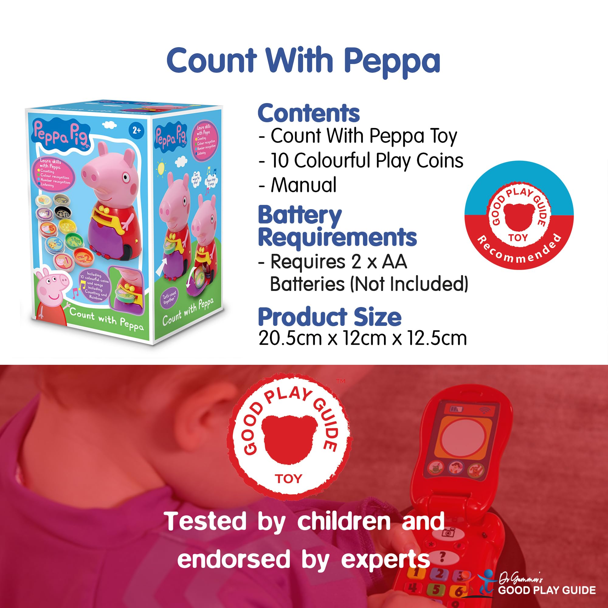 Peppa Pig Count with Peppa Interactive Learning Toy with 10 Coins 11