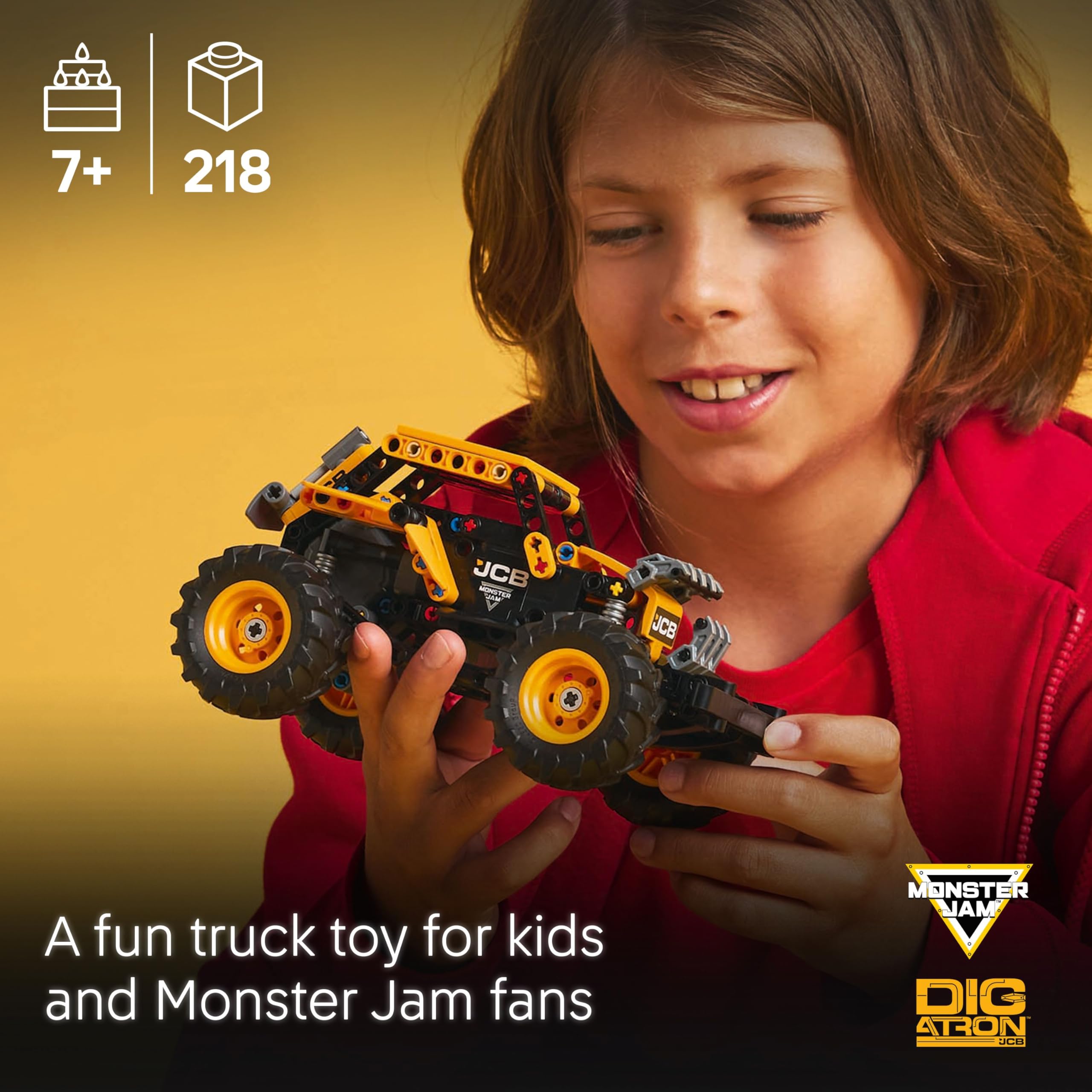 LEGO Technic Monster Jam DIGatron Pull-Back Truck Toy - Building Set for Kids 7+ 8