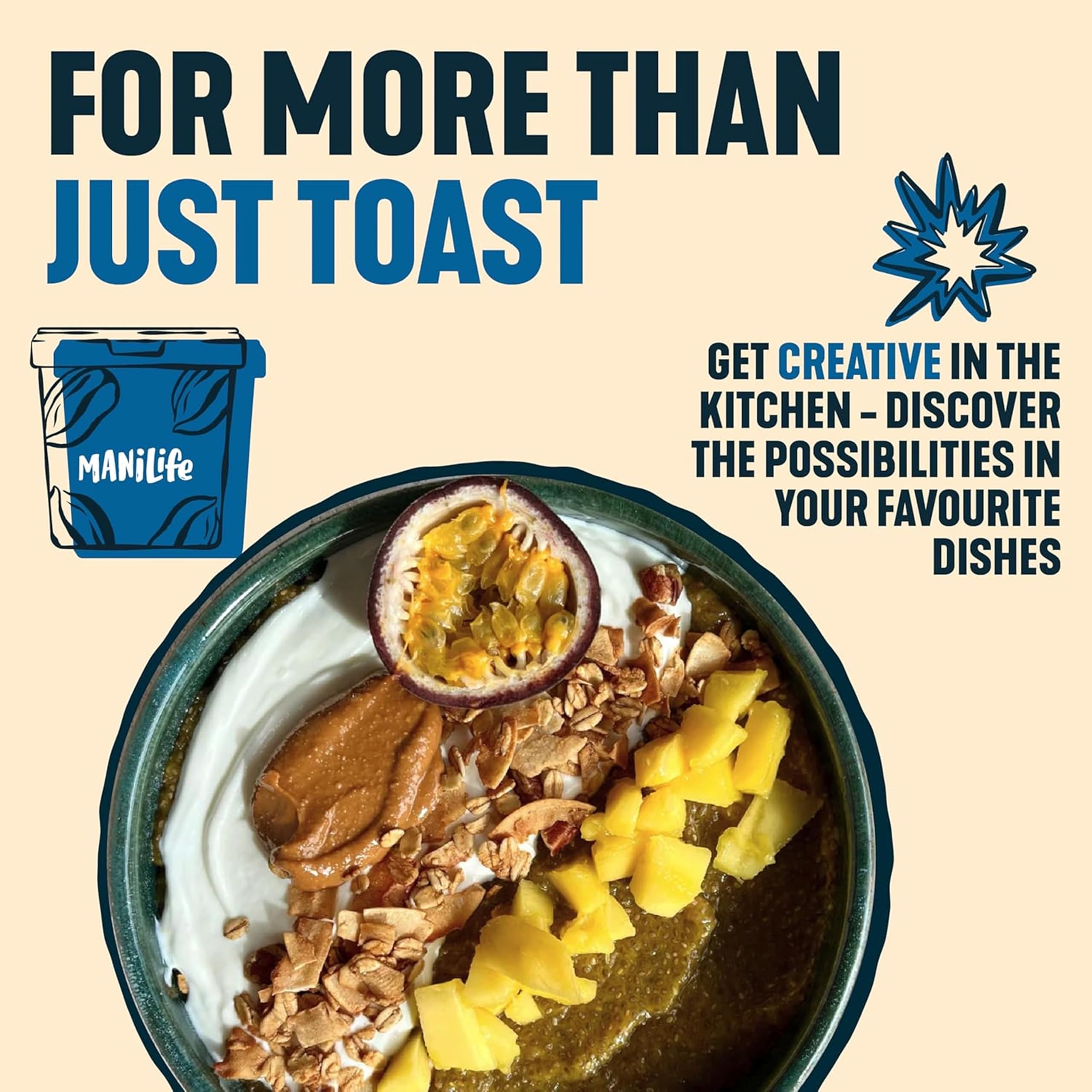 ManiLife Original Roast Smooth Peanut Butter, 900g Tub - Small Batch Vegan 4