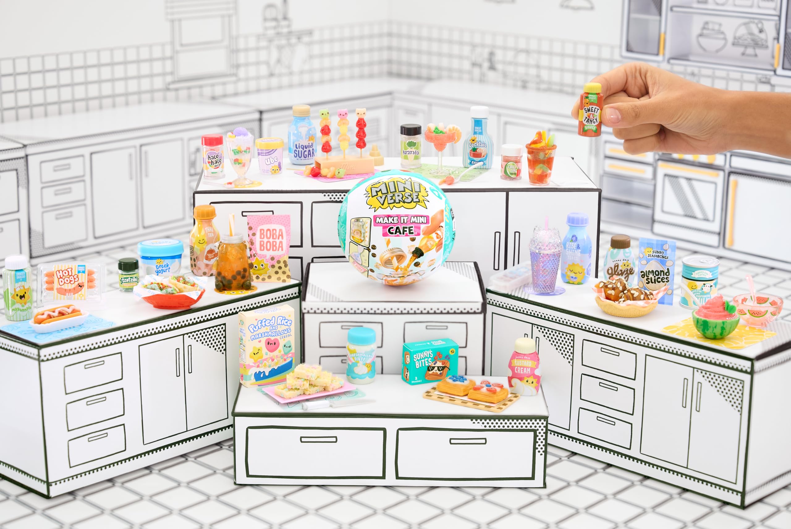 MGAs Miniverse Make It Mini Cafe Serie 4 – DIY-Mini-Sammlerstücke aus Kunstharz für Kinder 6