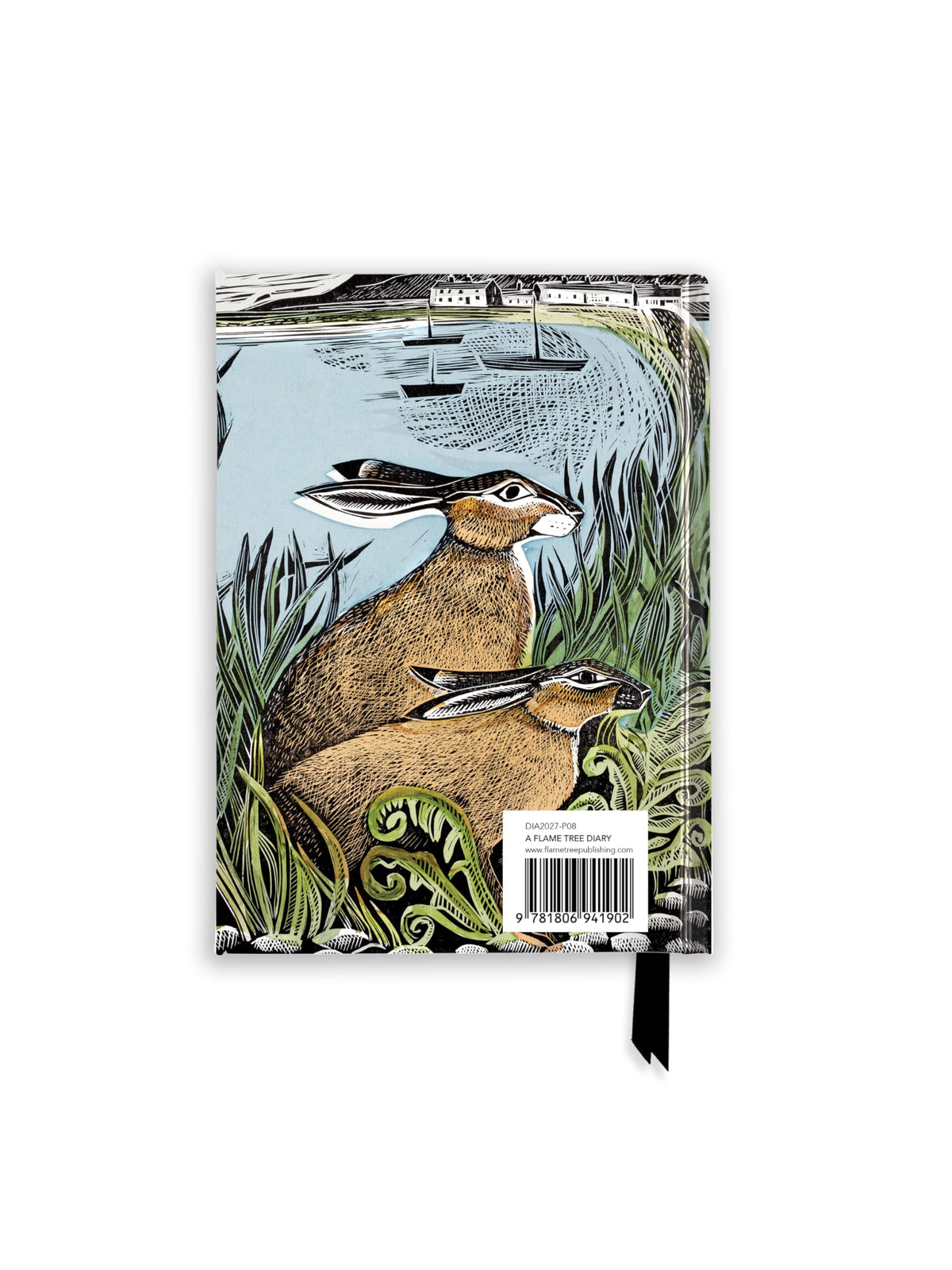 Flame Tree Gift Angela Harding: Rathlin Hares 2027 Pocket Diary - Week to View | Hardcover | 117x15x156mm