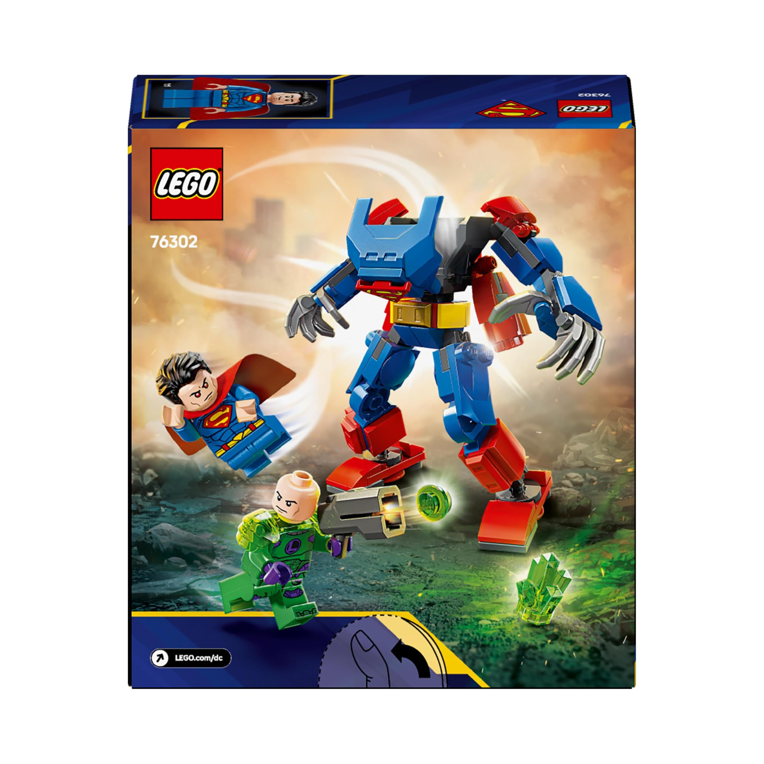 LEGO DC Superman Mech vs. Lex Luthor - Super Heroes Building Playset for Kids 6+ 6