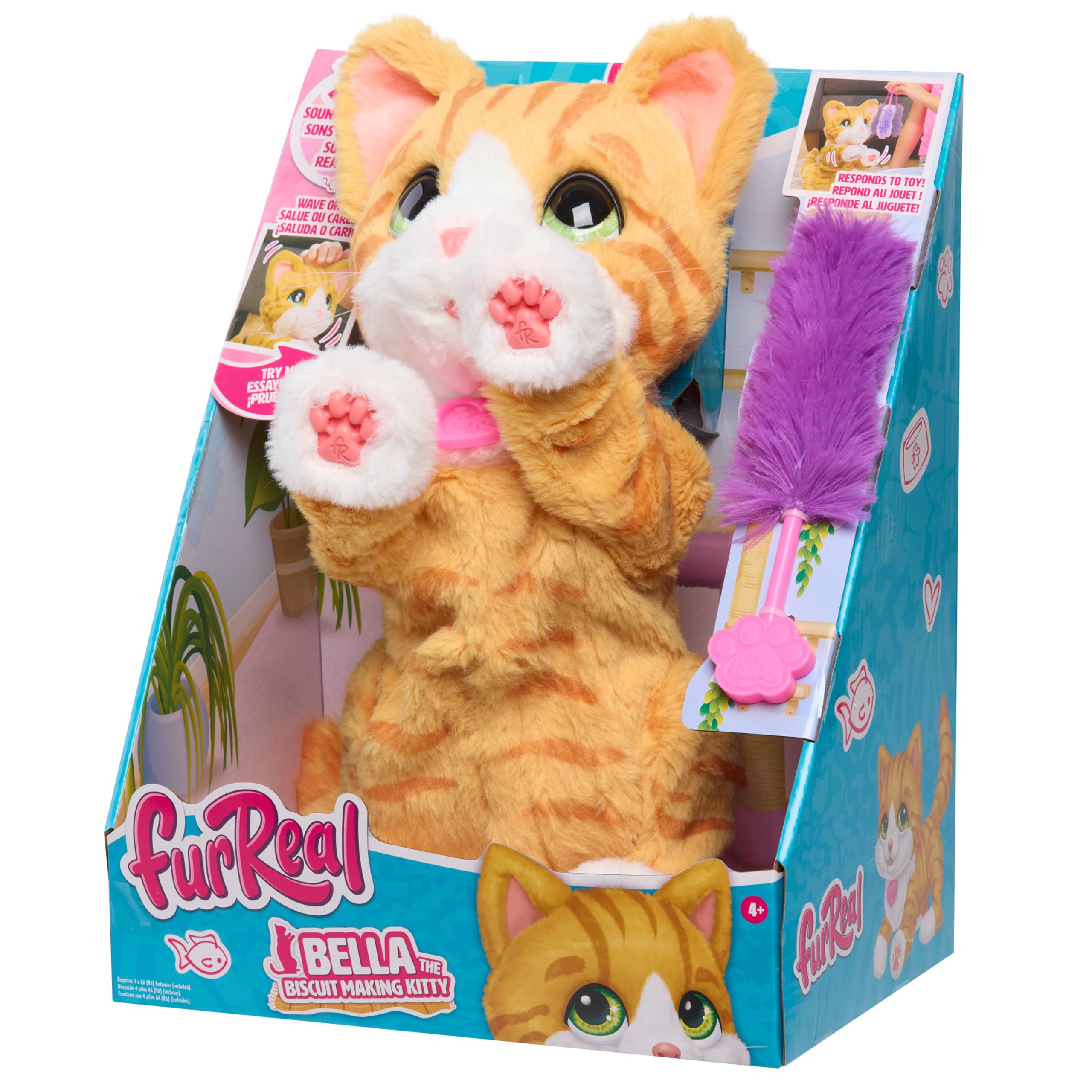 furReal Bella the Biscuit-Making Kitty - Interactive Plush Cat Toy for Kids 4+