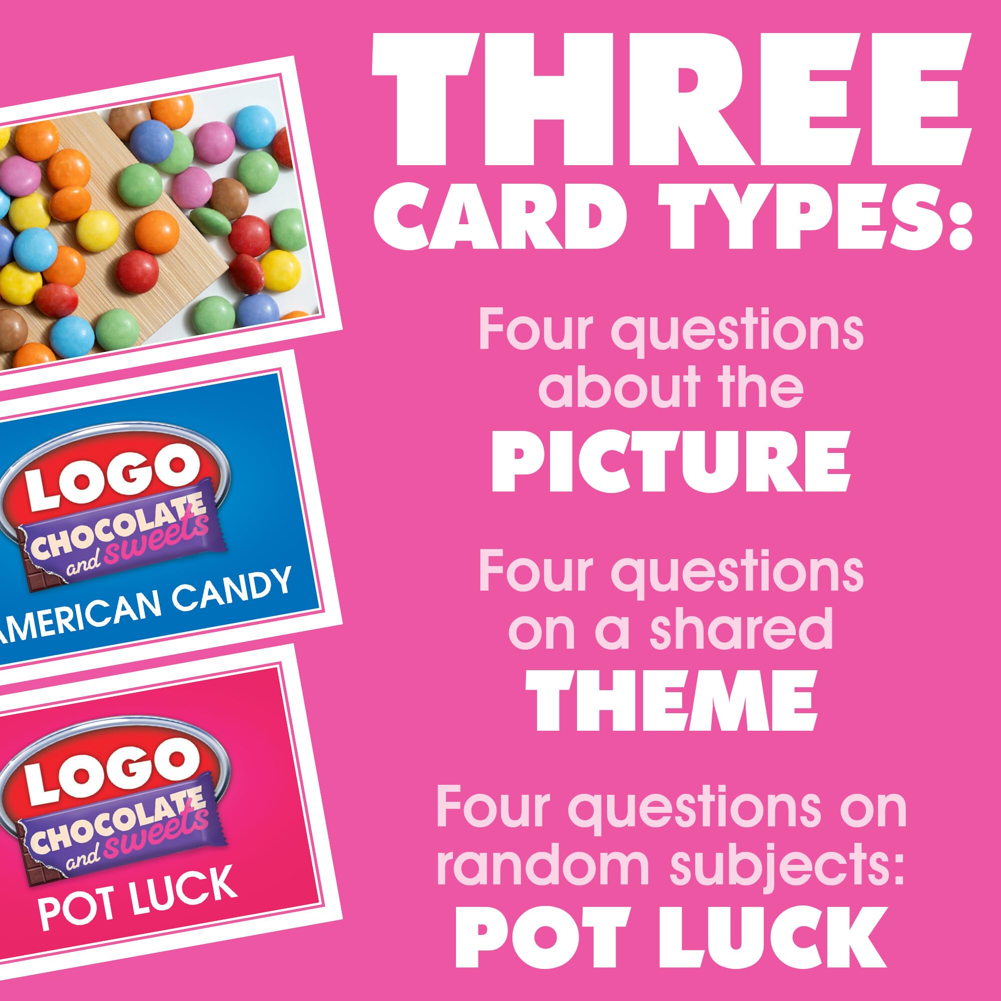 TOMY LOGO Chocolate & Sweets Mini Board Game | Trivia | 2-20 Players | Ages 8+ 5